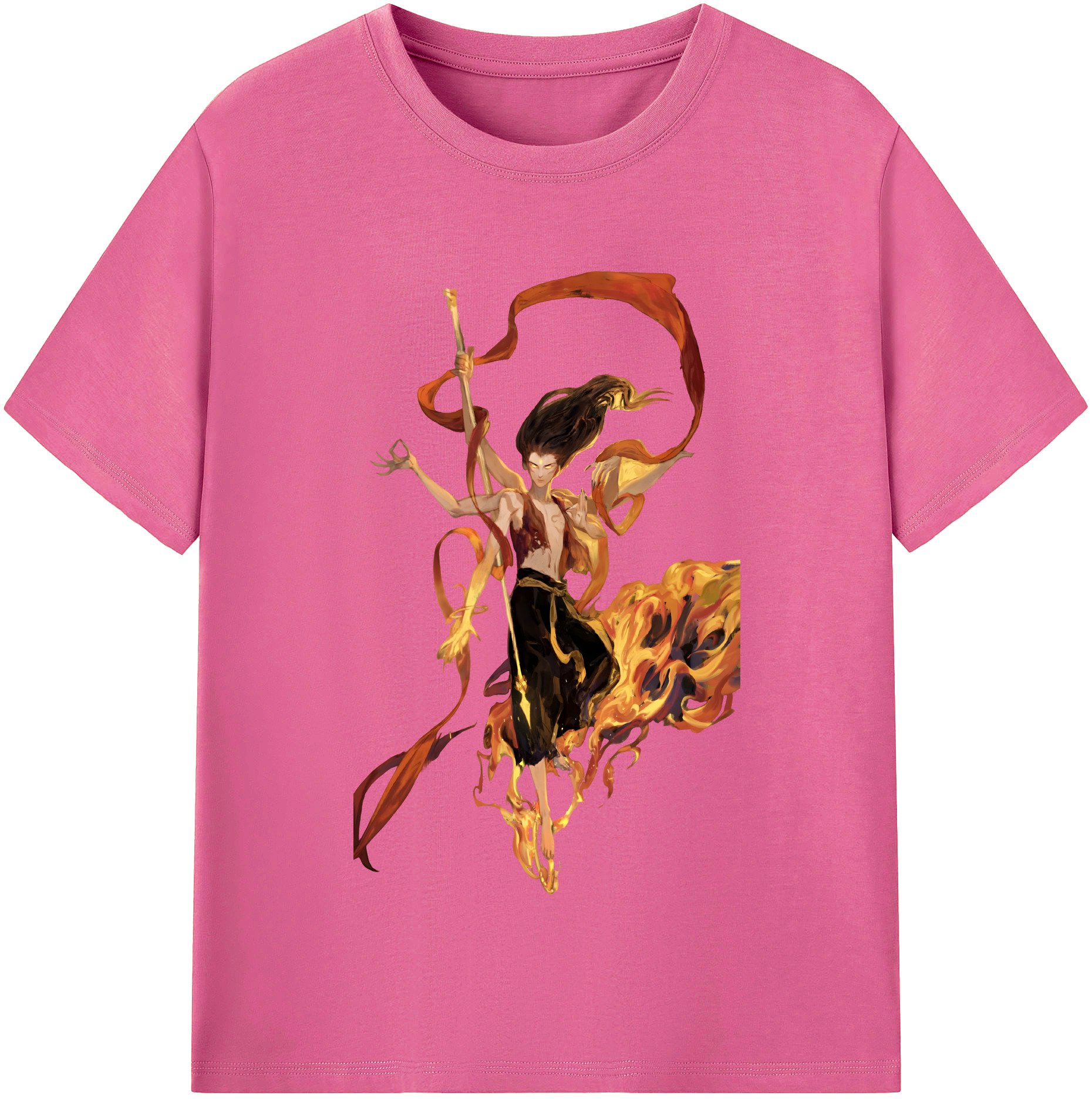 （画像用） Ne Zha 2 ナタ 魔童の大暴れ レディースカジュアルプリントTシャツ（綿100％）