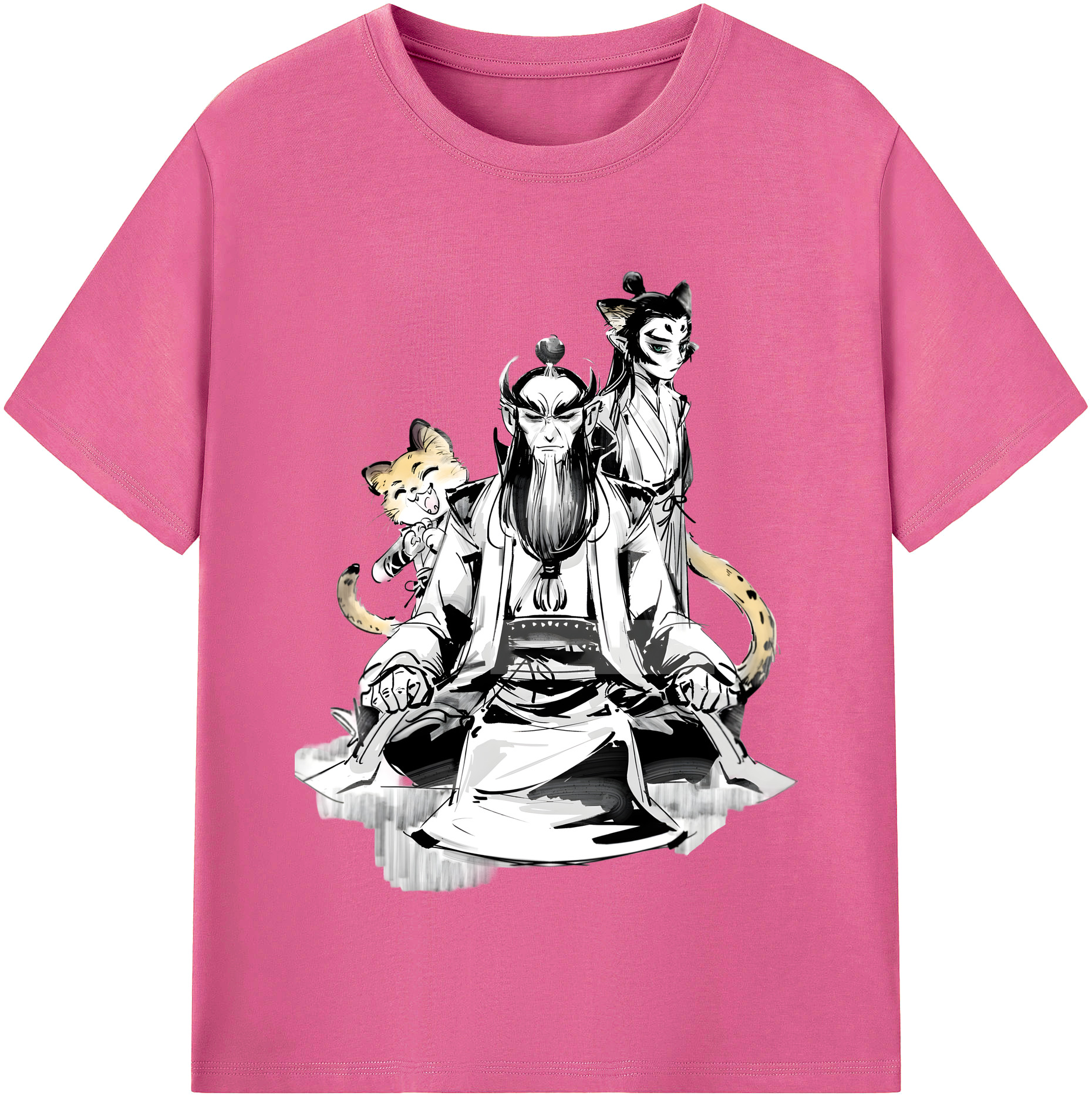（画像用） Ne Zha 2 ナタ 魔童の大暴れ レディースカジュアルプリントTシャツ（綿100％）