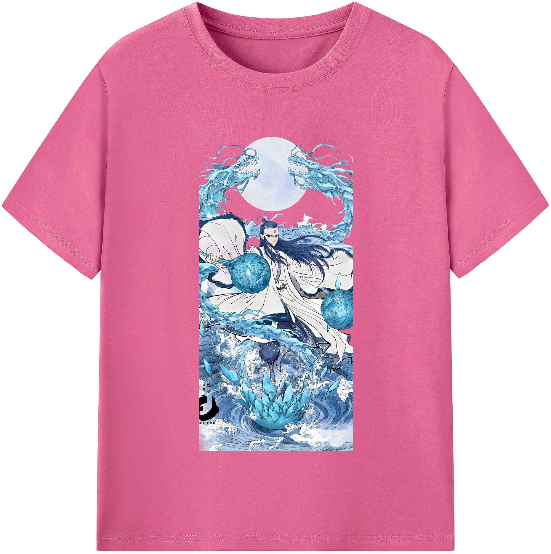 （画像用） Ne Zha 2 ナタ 魔童の大暴れ レディースカジュアルプリントTシャツ（綿100％）