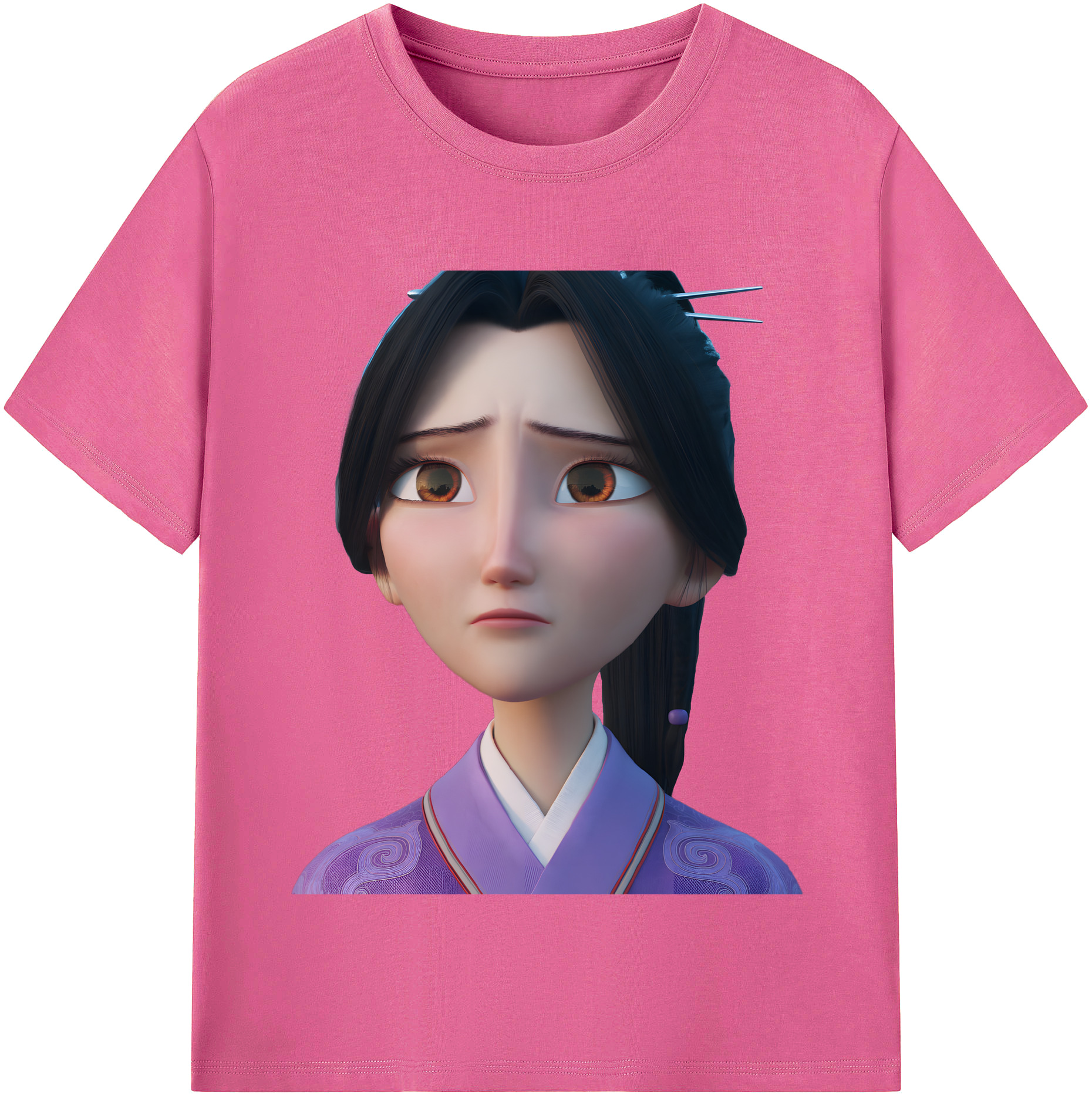 （画像用） Ne Zha 2 ナタ 魔童の大暴れ レディースカジュアルプリントTシャツ（綿100％）