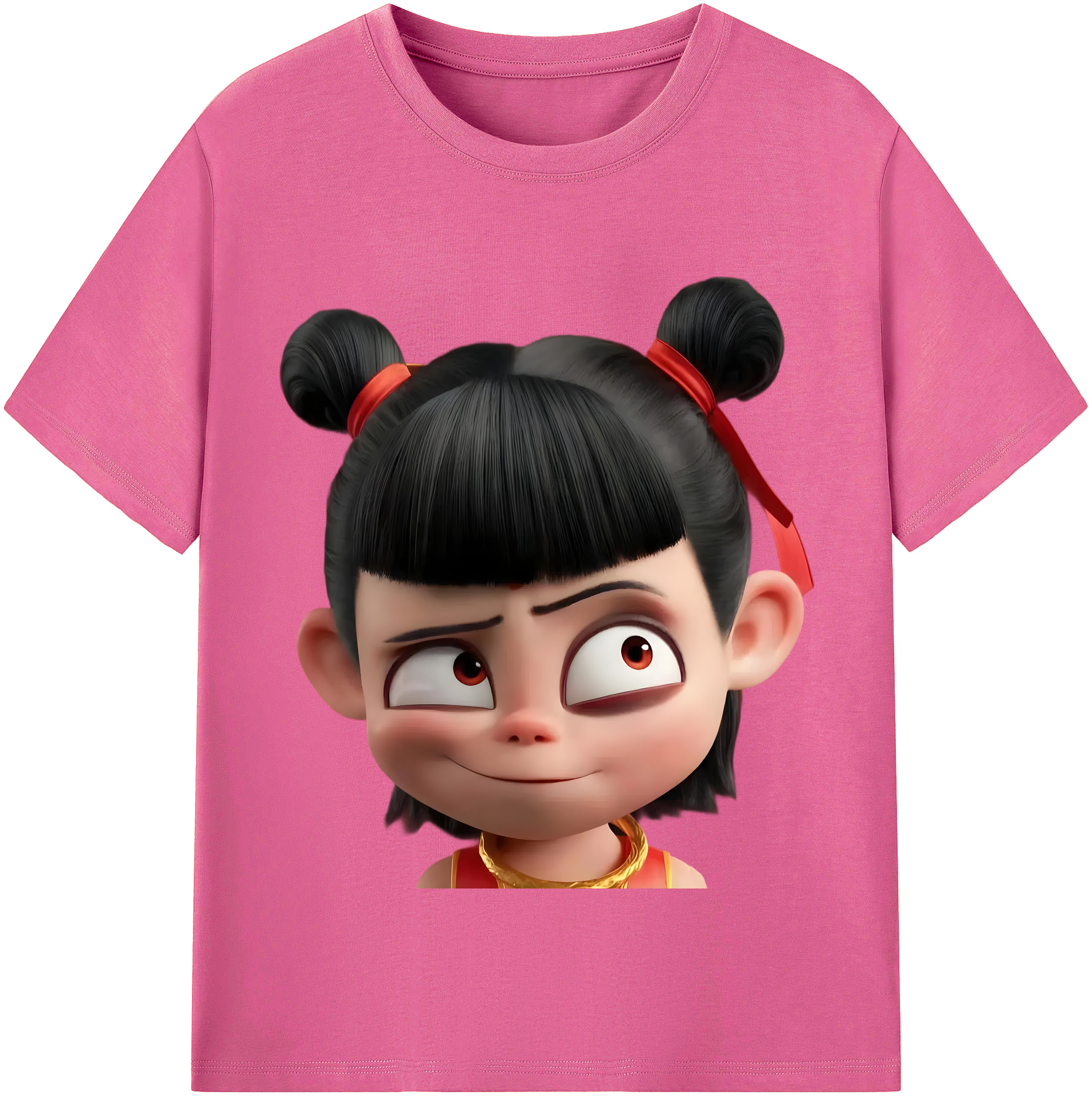 （画像用） Ne Zha 2 ナタ 魔童の大暴れ レディースカジュアルプリントTシャツ（綿100％）