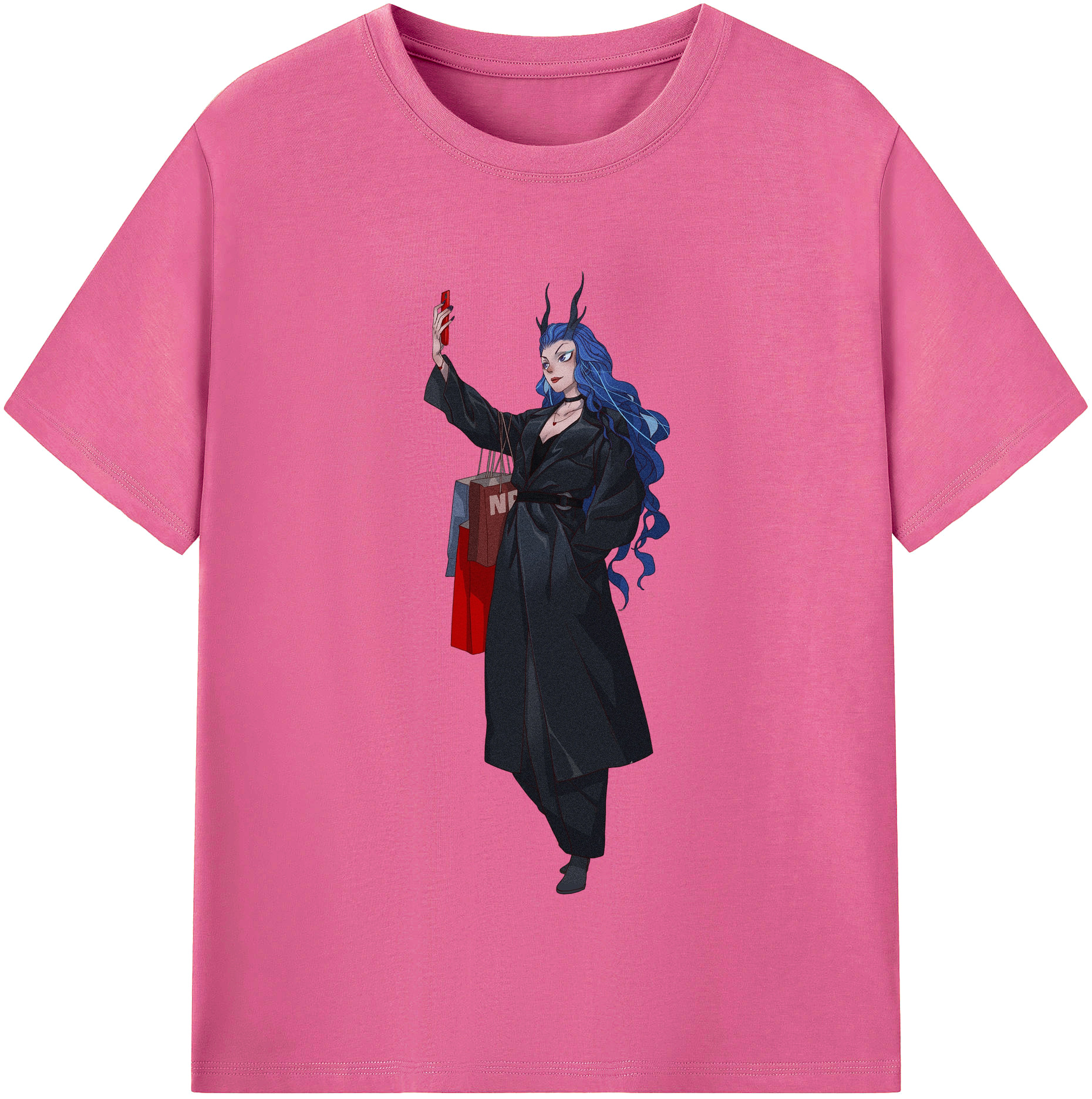 （画像用） Ne Zha 2 ナタ 魔童の大暴れ レディースカジュアルプリントTシャツ（綿100％）