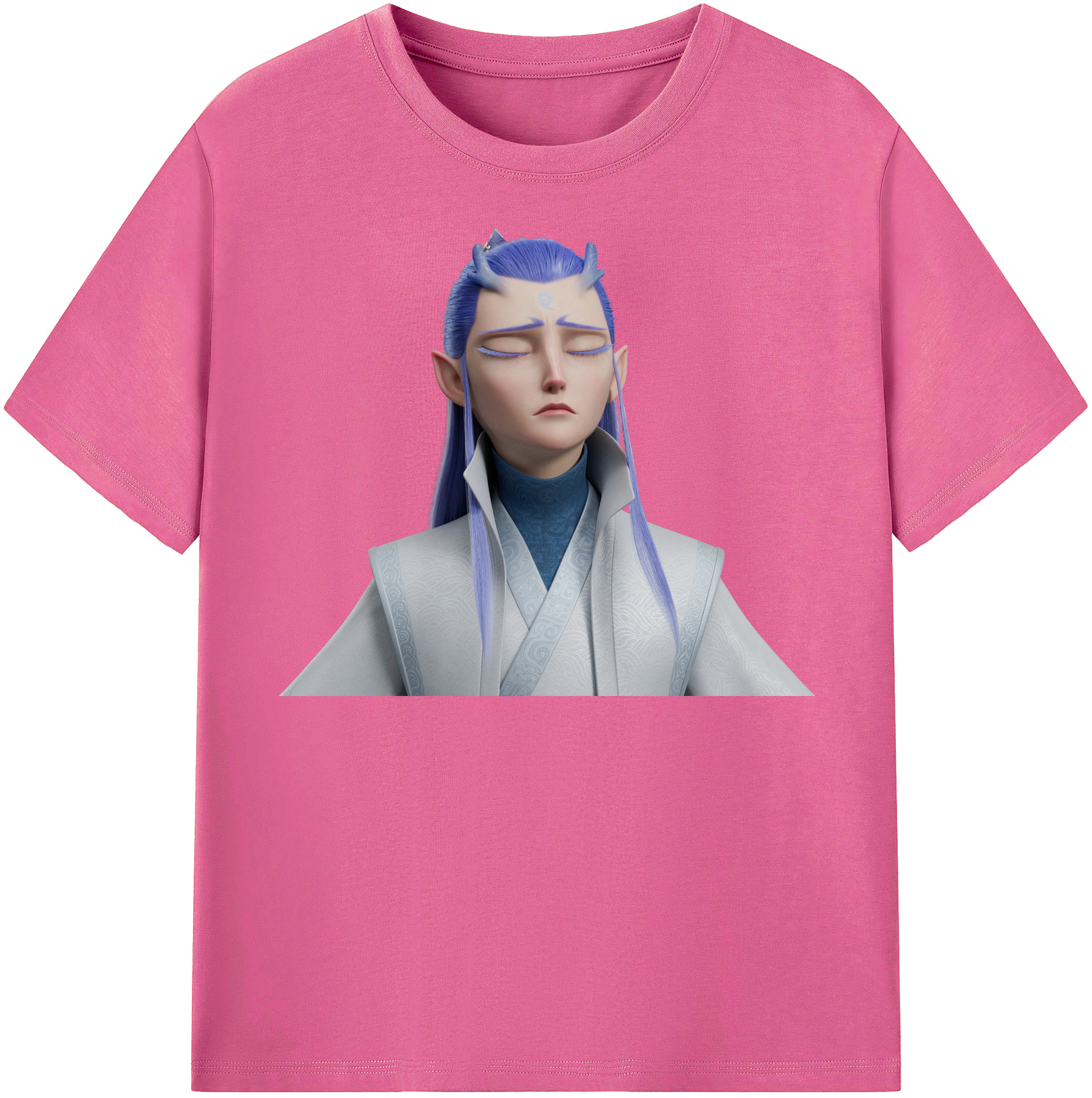 （画像用） Ne Zha 2 ナタ 魔童の大暴れ レディースカジュアルプリントTシャツ（綿100％）