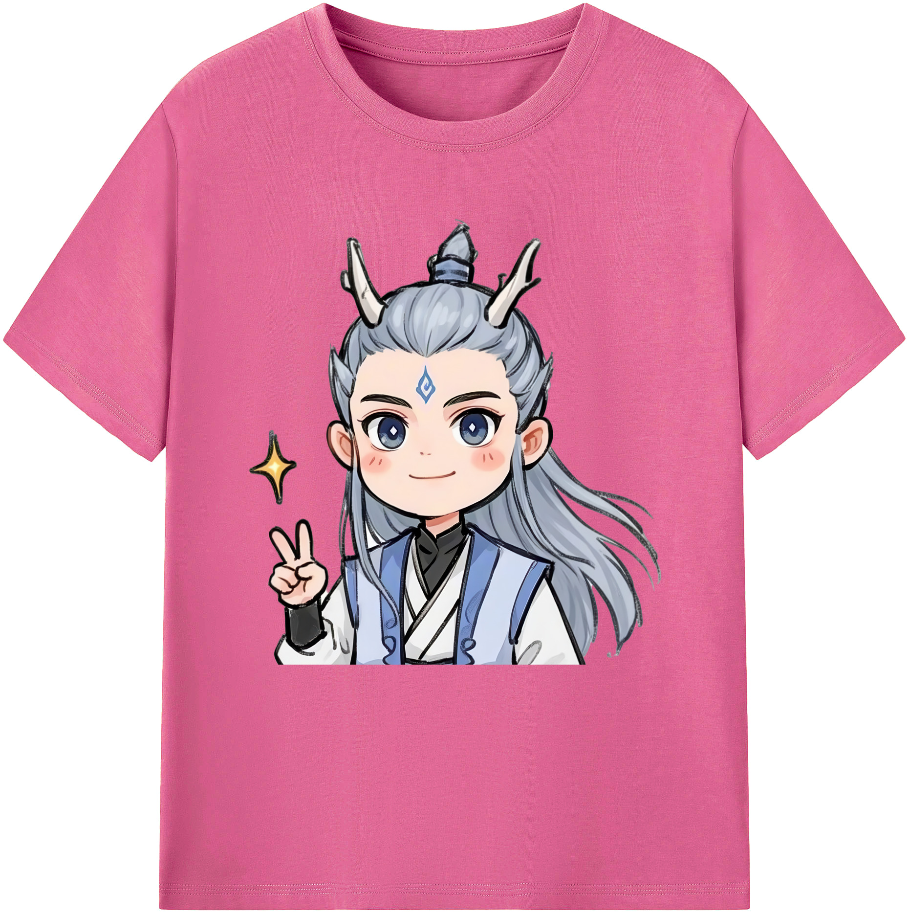 （画像用） Ne Zha 2 ナタ 魔童の大暴れ レディースカジュアルプリントTシャツ（綿100％）
