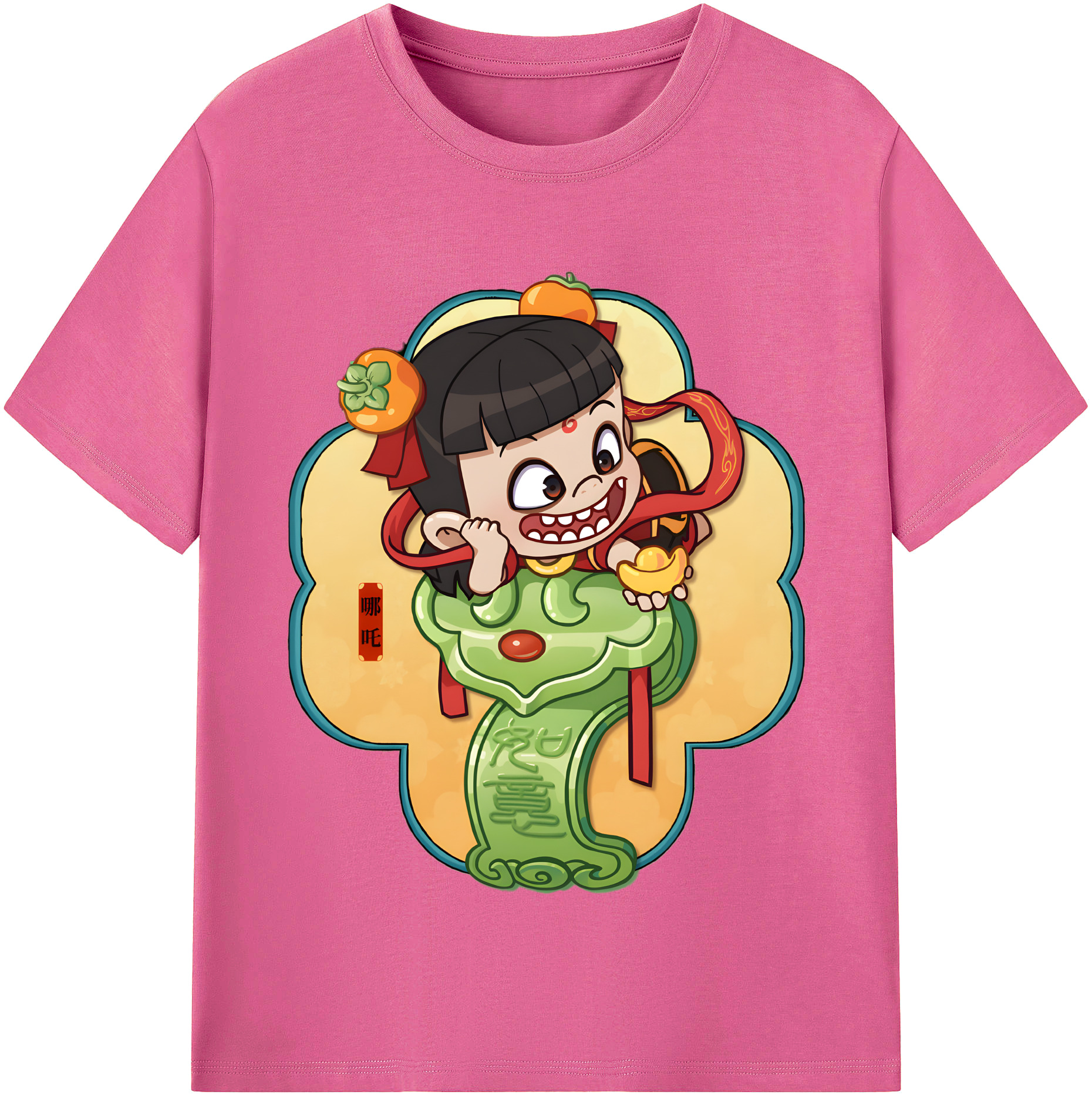 （画像用） Ne Zha 2 ナタ 魔童の大暴れ レディースカジュアルプリントTシャツ（綿100％）