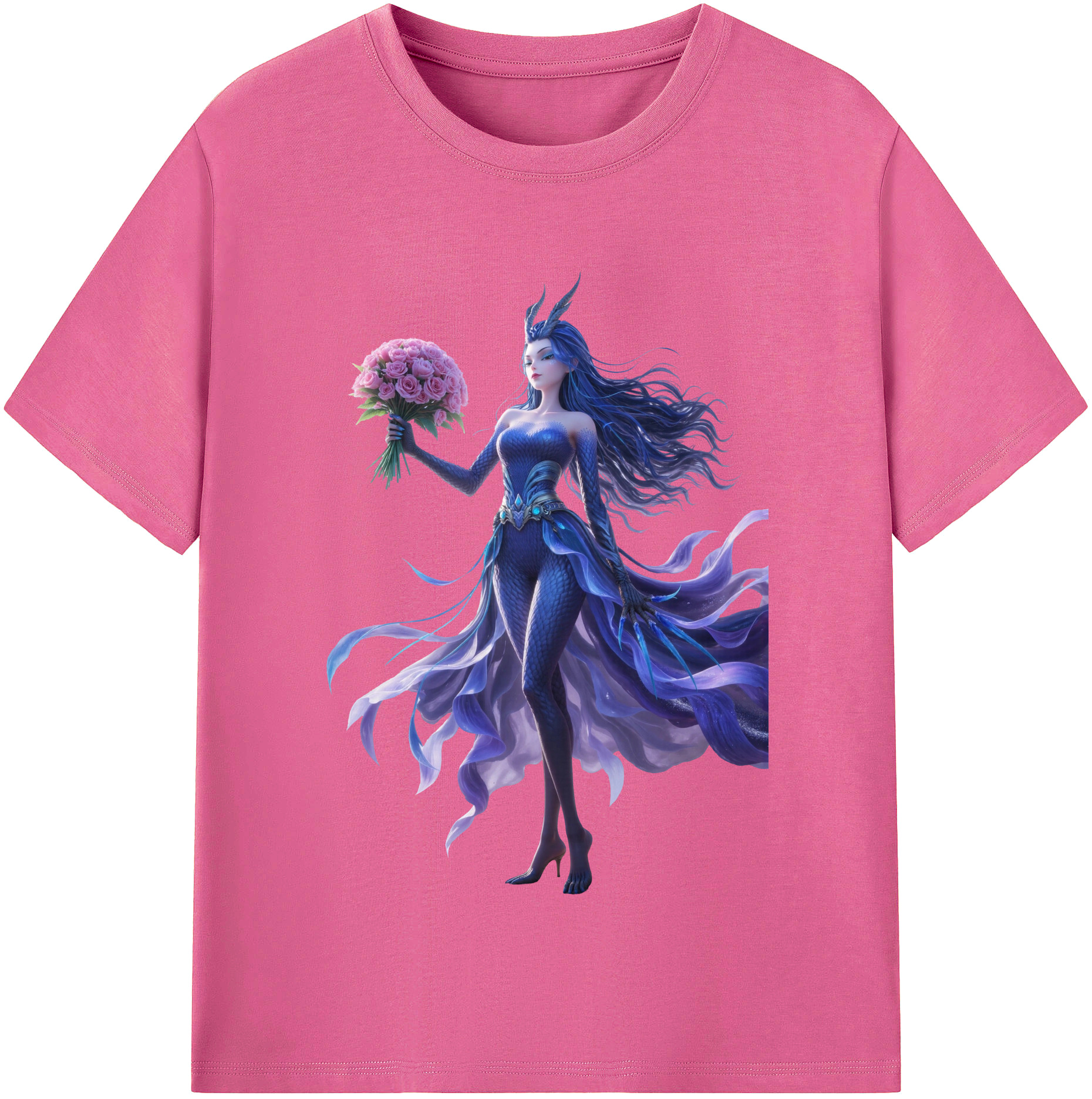 （画像用） Ne Zha 2 ナタ 魔童の大暴れ レディースカジュアルプリントTシャツ（綿100％）