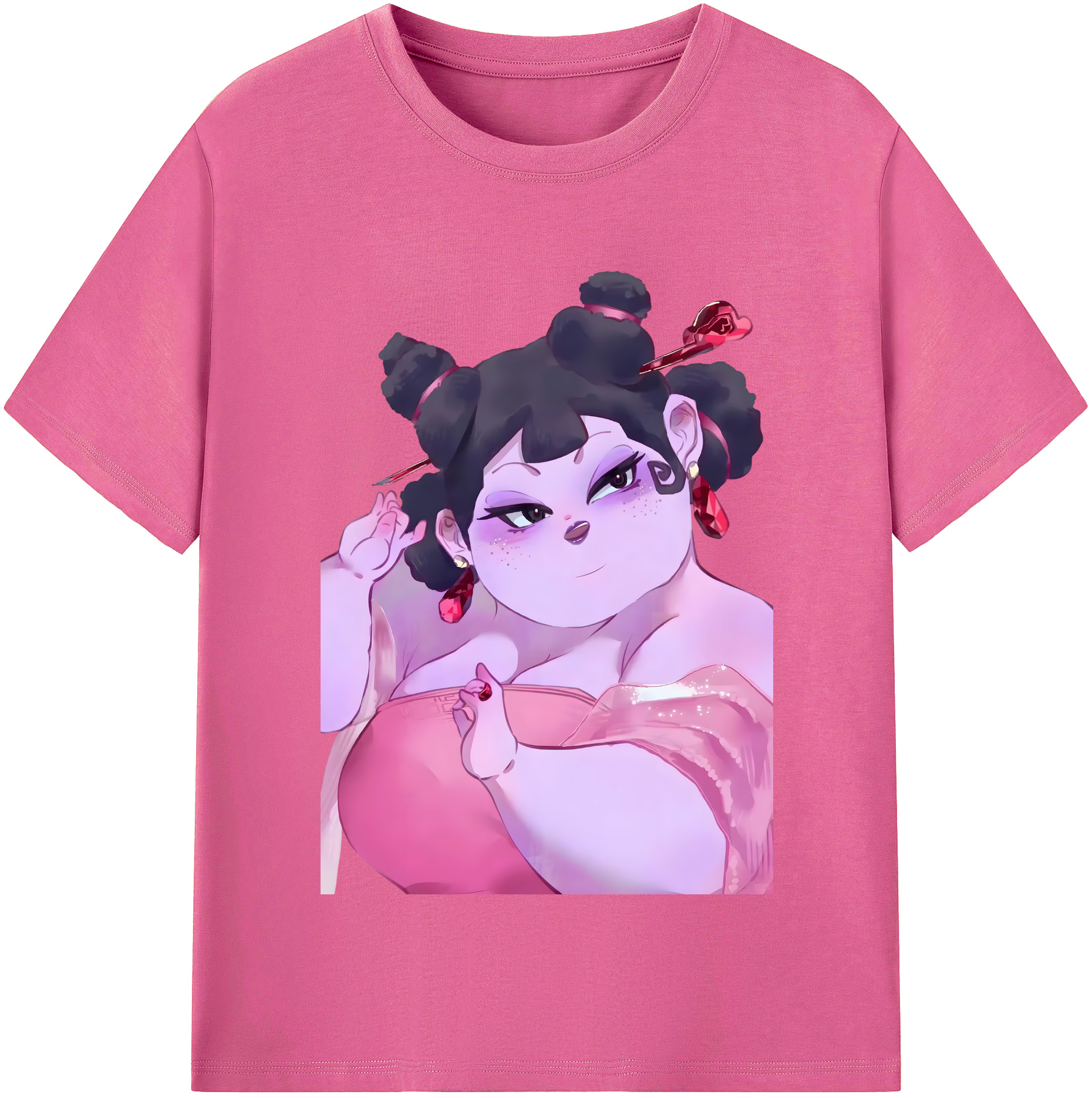 （画像用） Ne Zha 2 ナタ 魔童の大暴れ レディースカジュアルプリントTシャツ（綿100％）
