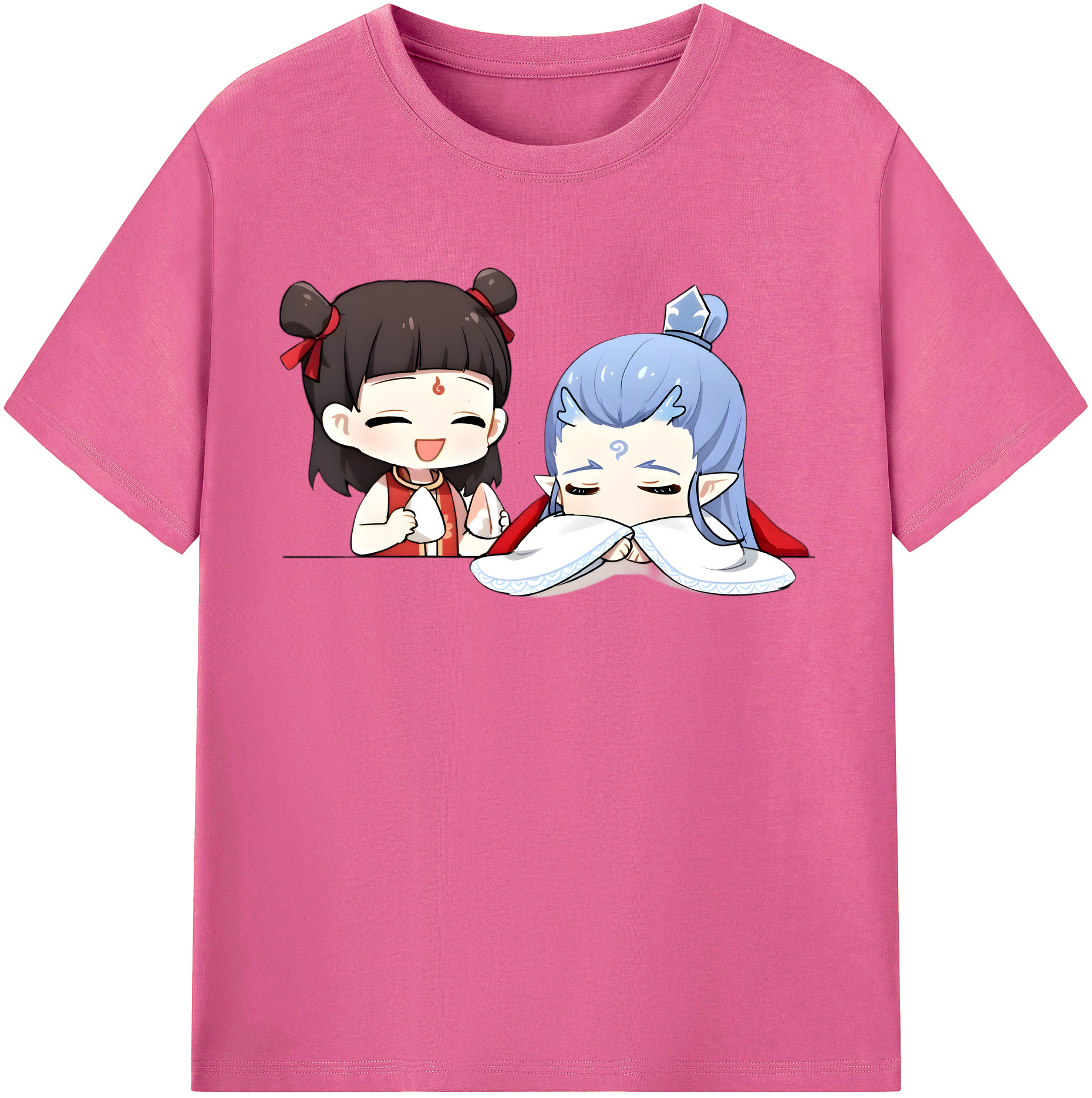 （画像用） Ne Zha 2 ナタ 魔童の大暴れ レディースカジュアルプリントTシャツ（綿100％）
