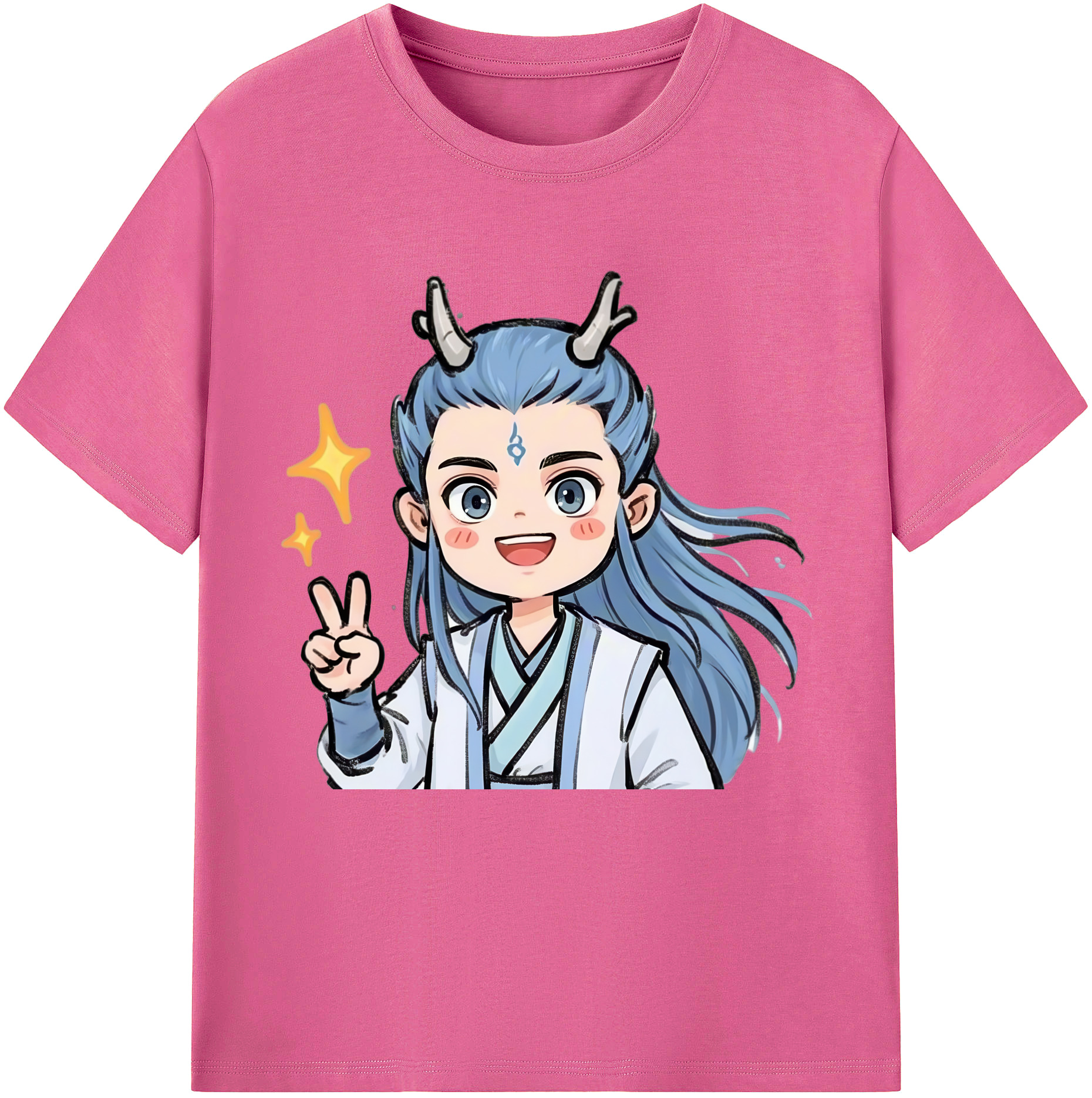 （画像用） Ne Zha 2 ナタ 魔童の大暴れ レディースカジュアルプリントTシャツ（綿100％）