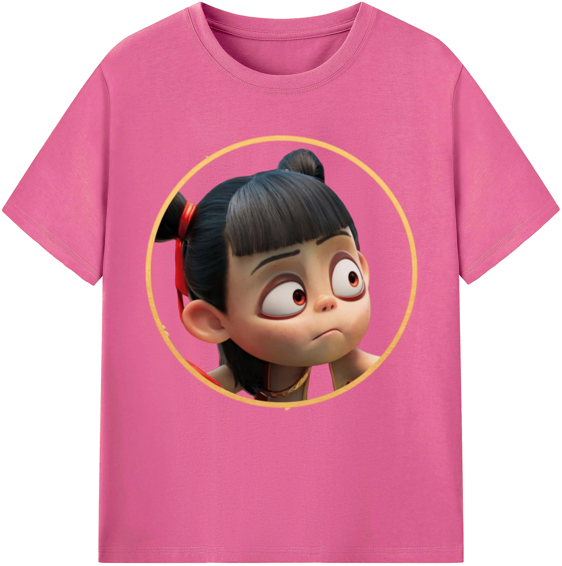 （画像用） Ne Zha 2 ナタ 魔童の大暴れ レディースカジュアルプリントTシャツ（綿100％）