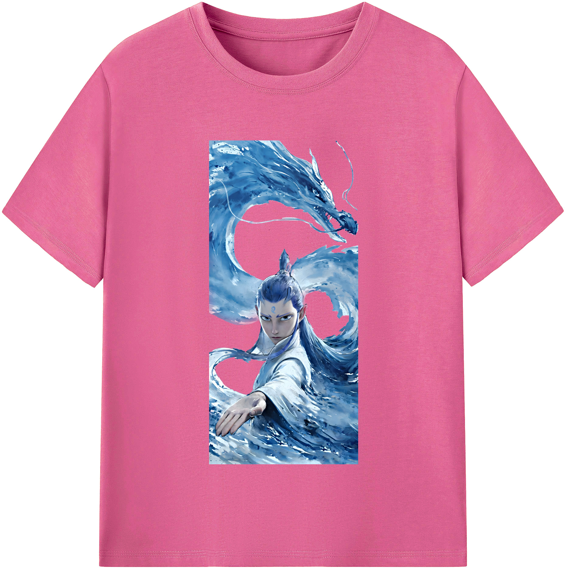 （画像用） Ne Zha 2 ナタ 魔童の大暴れ レディースカジュアルプリントTシャツ（綿100％）