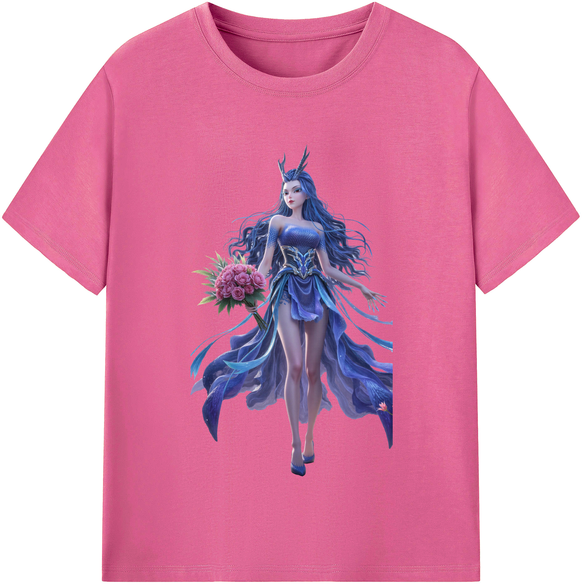 （画像用） Ne Zha 2 ナタ 魔童の大暴れ レディースカジュアルプリントTシャツ（綿100％）
