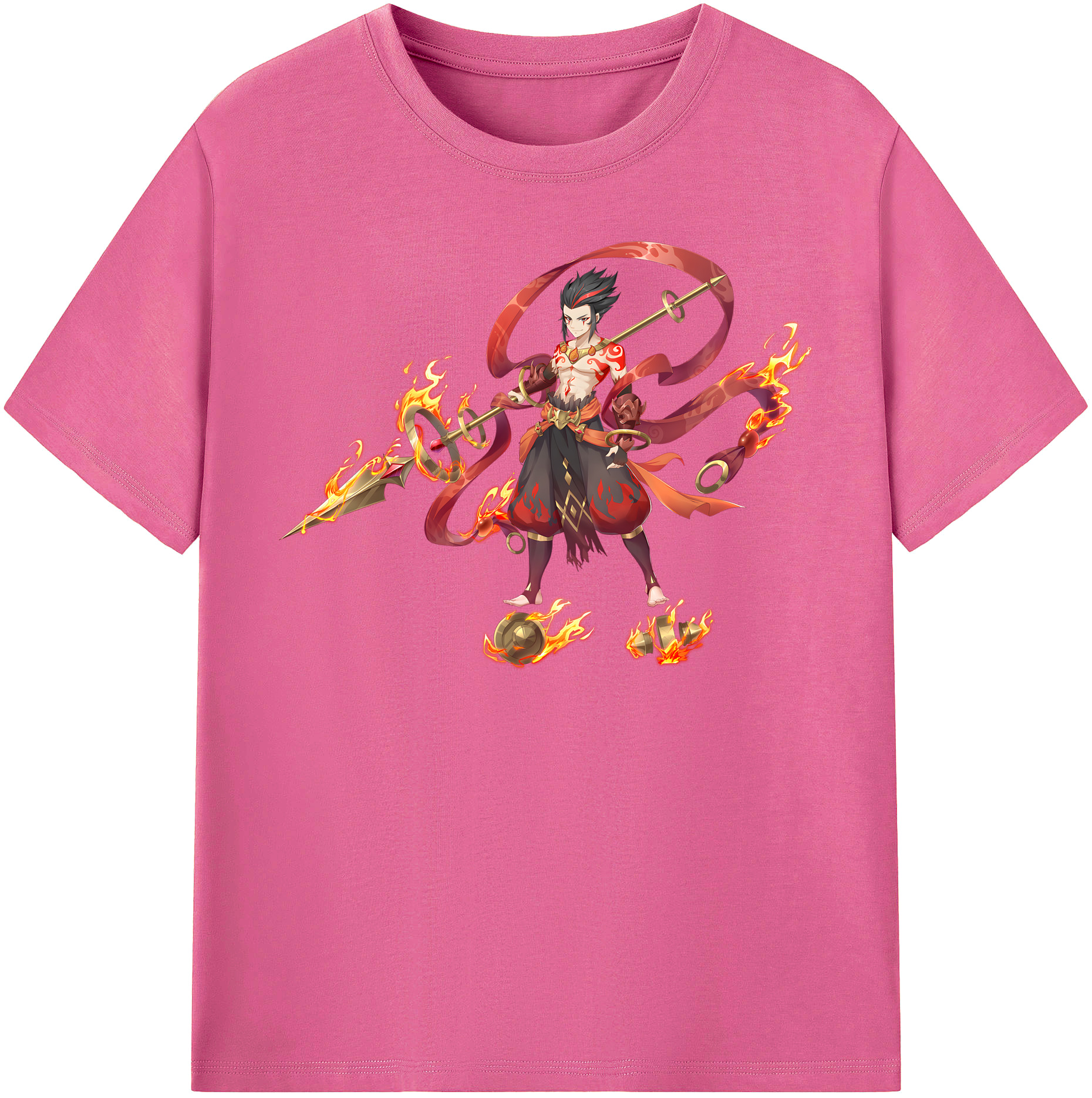 （画像用） Ne Zha 2 ナタ 魔童の大暴れ レディースカジュアルプリントTシャツ（綿100％）