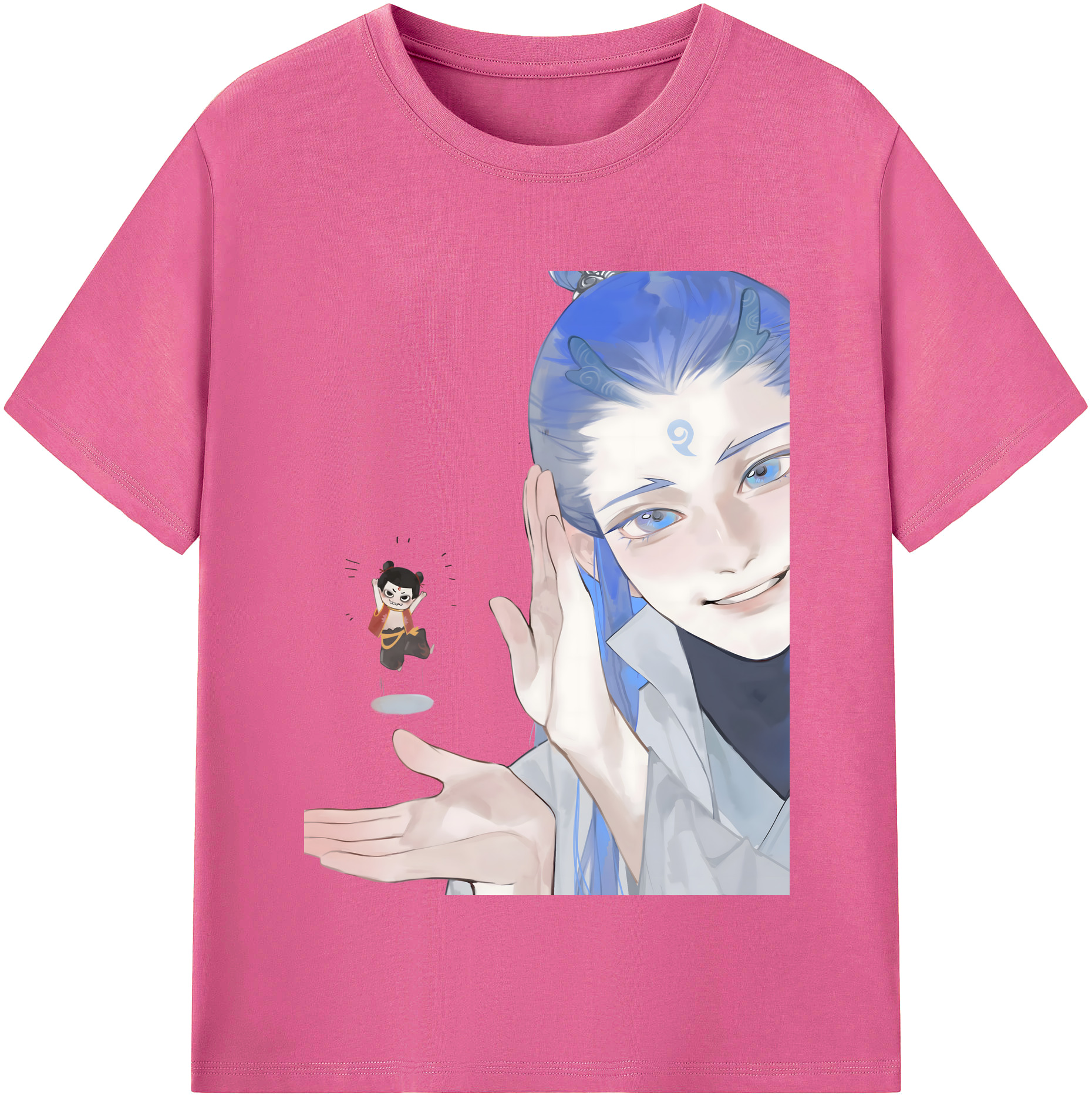 （画像用） Ne Zha 2 ナタ 魔童の大暴れ レディースカジュアルプリントTシャツ（綿100％）
