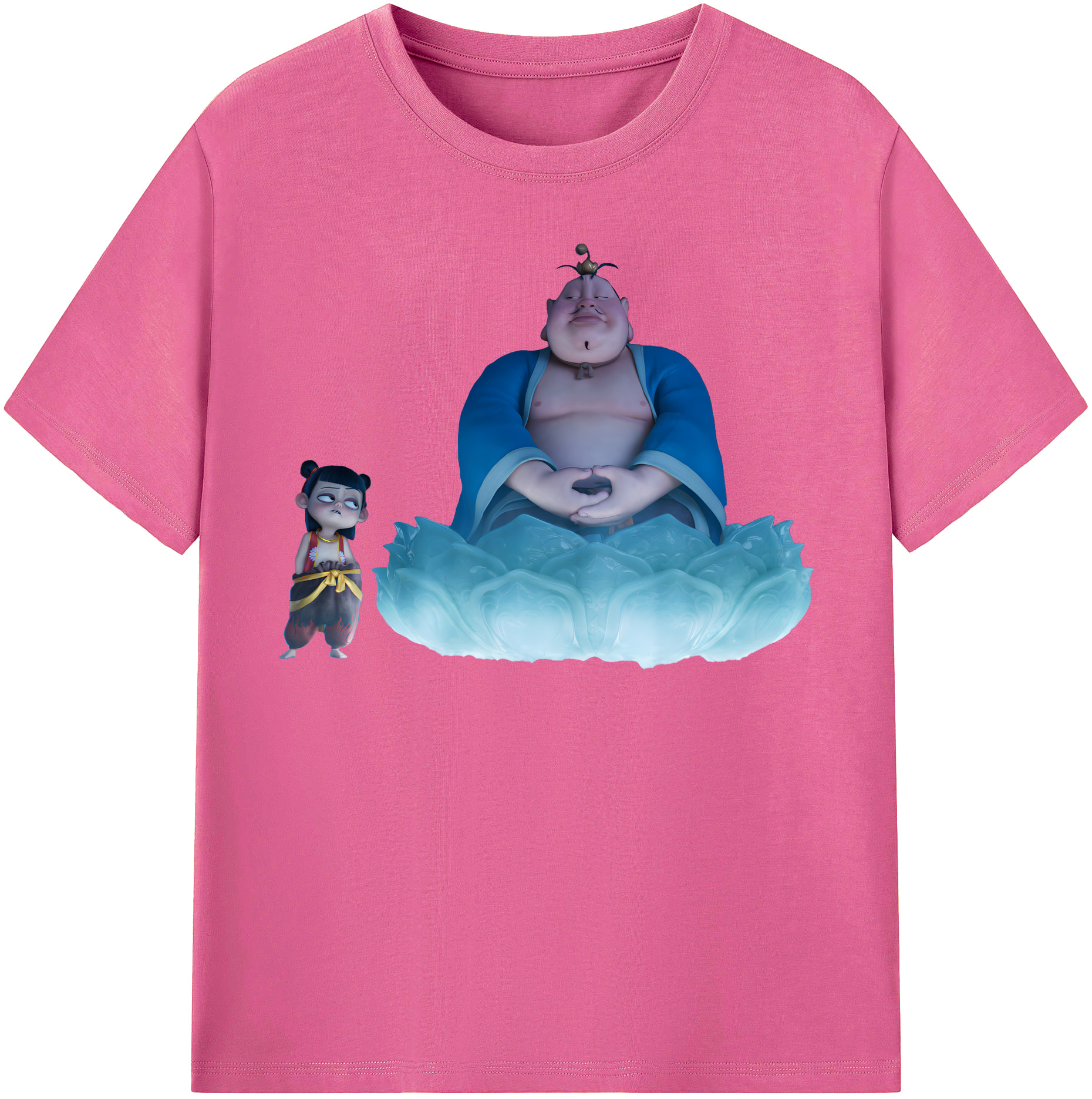 （画像用） Ne Zha 2 ナタ 魔童の大暴れ レディースカジュアルプリントTシャツ（綿100％）