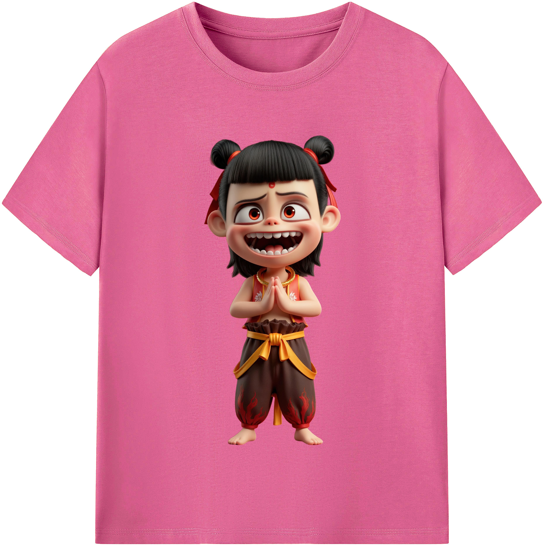 （画像用） Ne Zha 2 ナタ 魔童の大暴れ レディースカジュアルプリントTシャツ（綿100％）