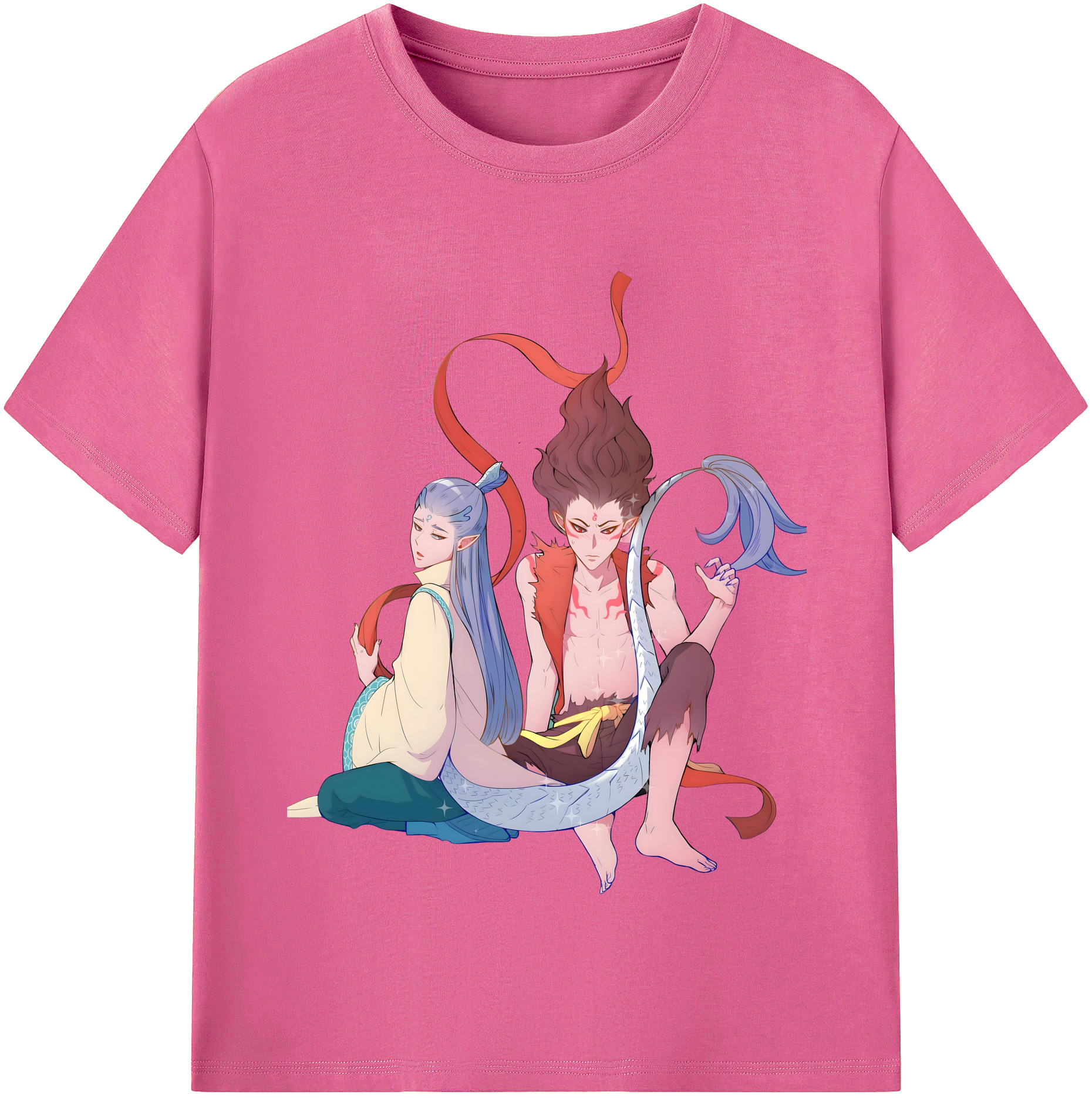 （画像用） Ne Zha 2 ナタ 魔童の大暴れ レディースカジュアルプリントTシャツ（綿100％）