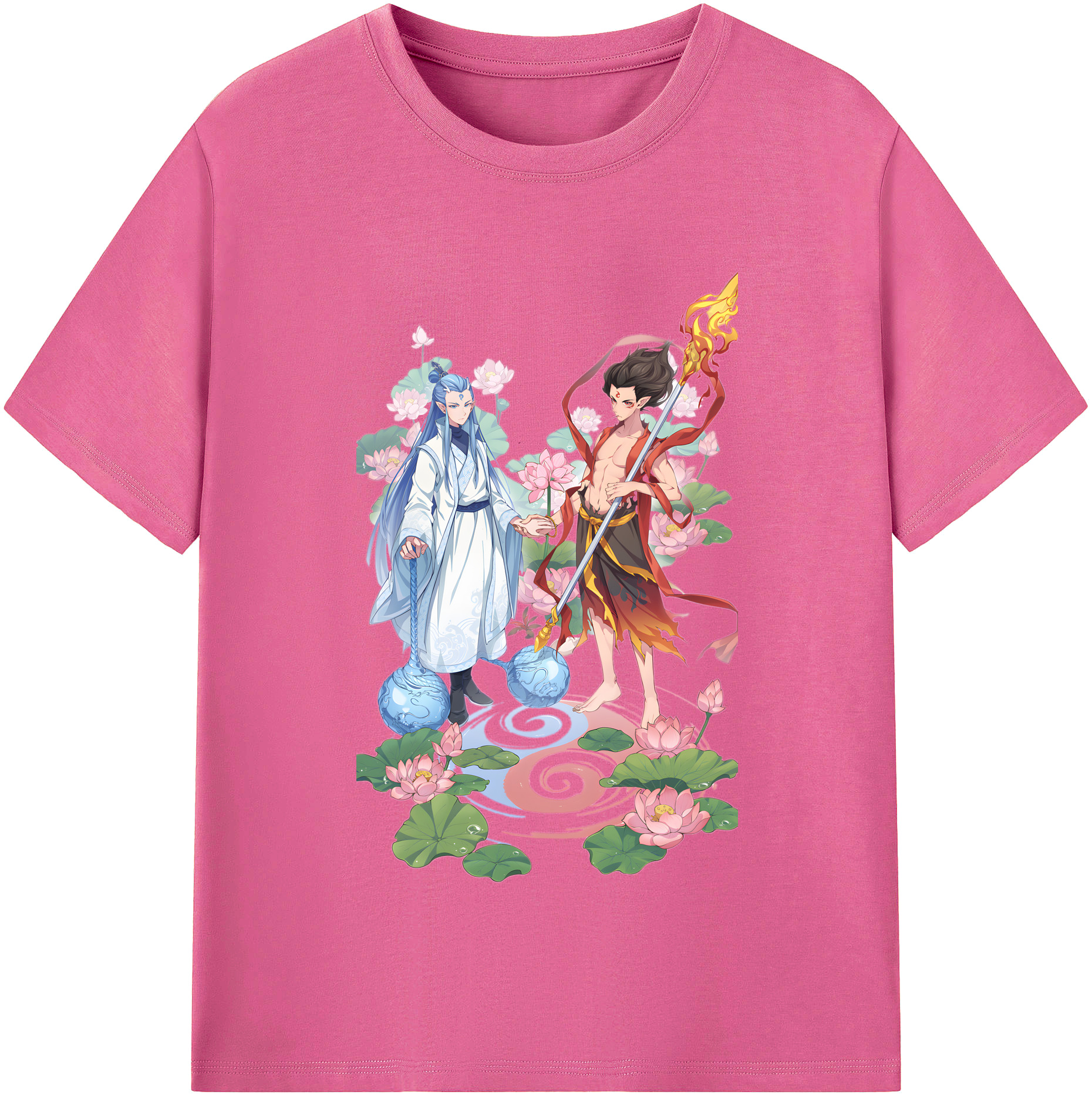 （画像用） Ne Zha 2 ナタ 魔童の大暴れ レディースカジュアルプリントTシャツ（綿100％）
