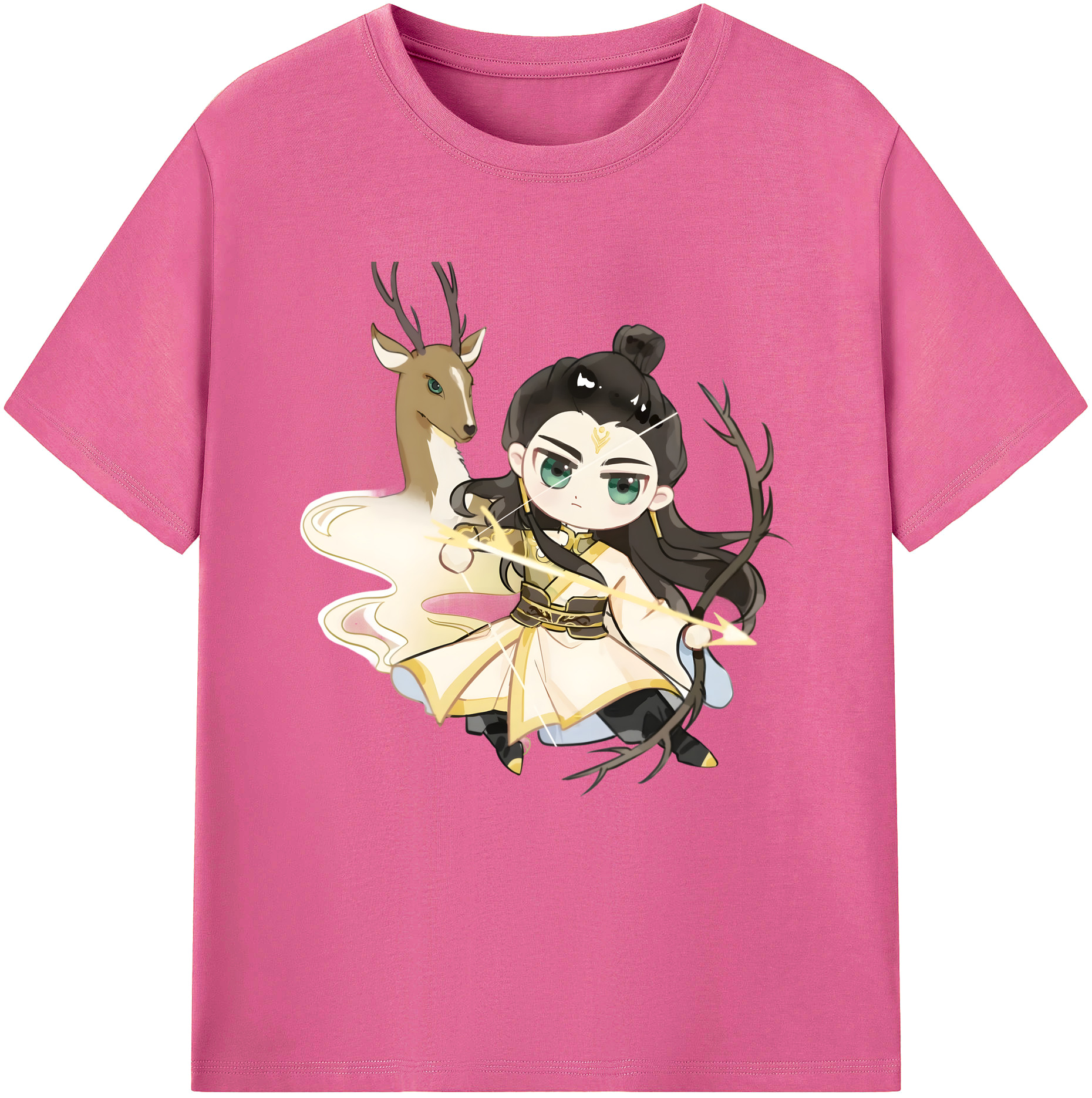 （画像用） Ne Zha 2 ナタ 魔童の大暴れ レディースカジュアルプリントTシャツ（綿100％）