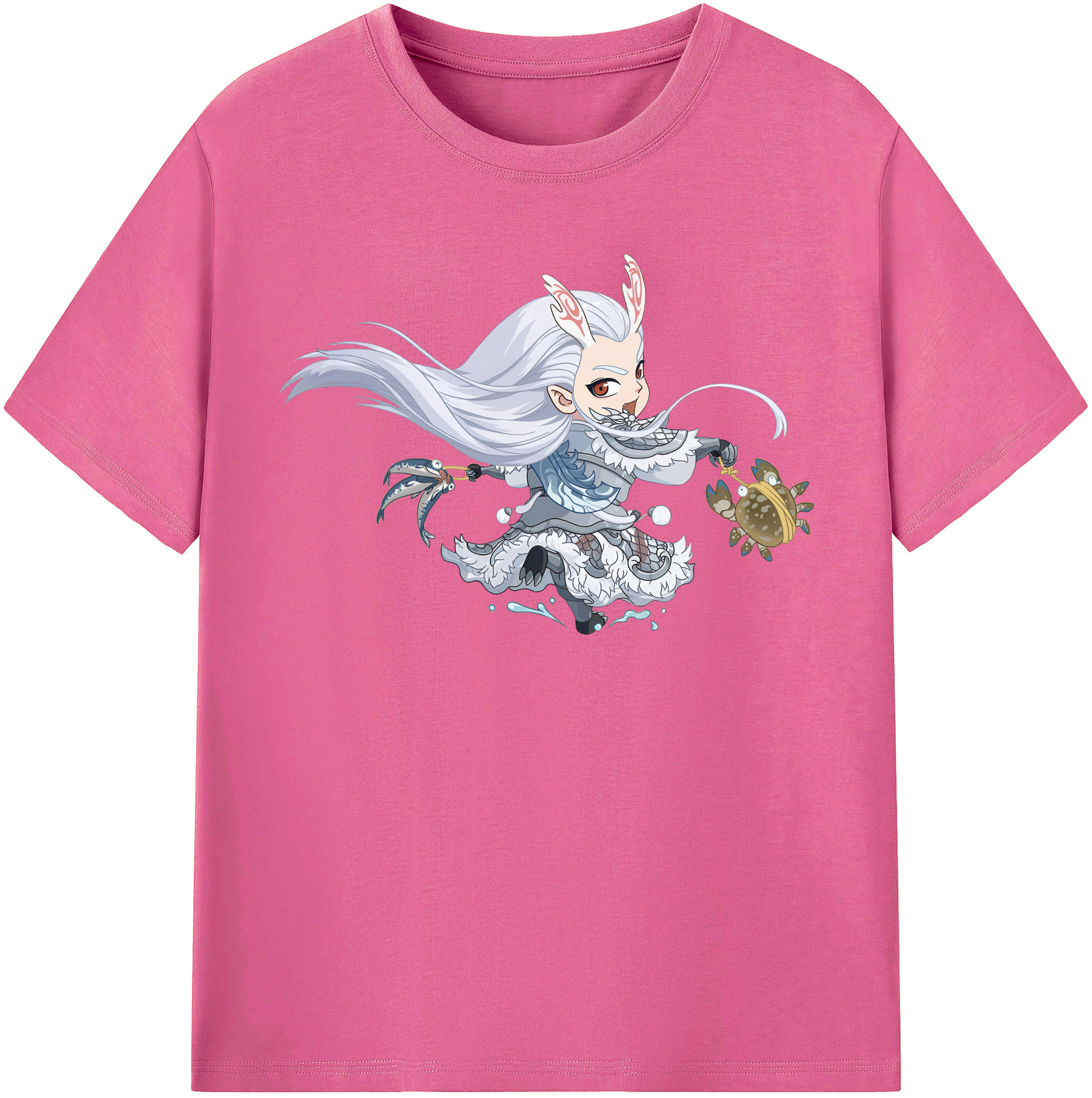 （画像用） Ne Zha 2 ナタ 魔童の大暴れ レディースカジュアルプリントTシャツ（綿100％）