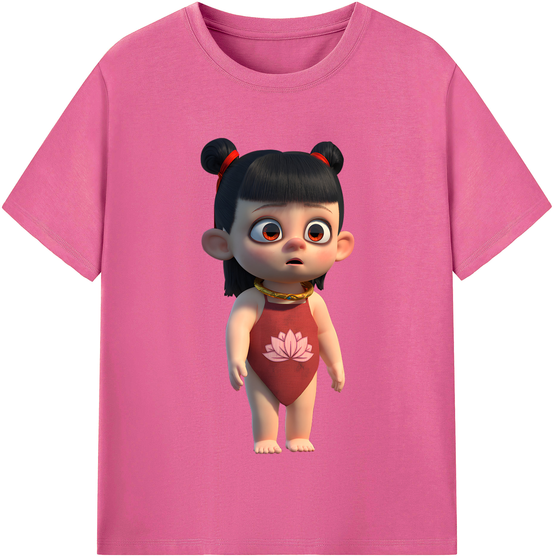 （画像用） Ne Zha 2 ナタ 魔童の大暴れ レディースカジュアルプリントTシャツ（綿100％）