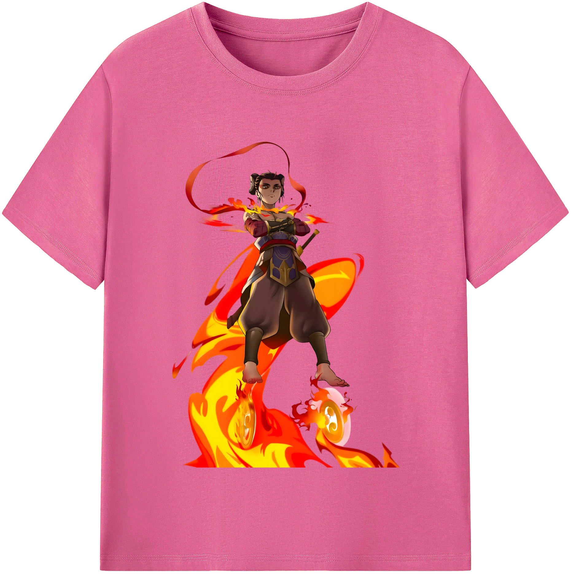 （画像用） Ne Zha 2 ナタ 魔童の大暴れ レディースカジュアルプリントTシャツ（綿100％）