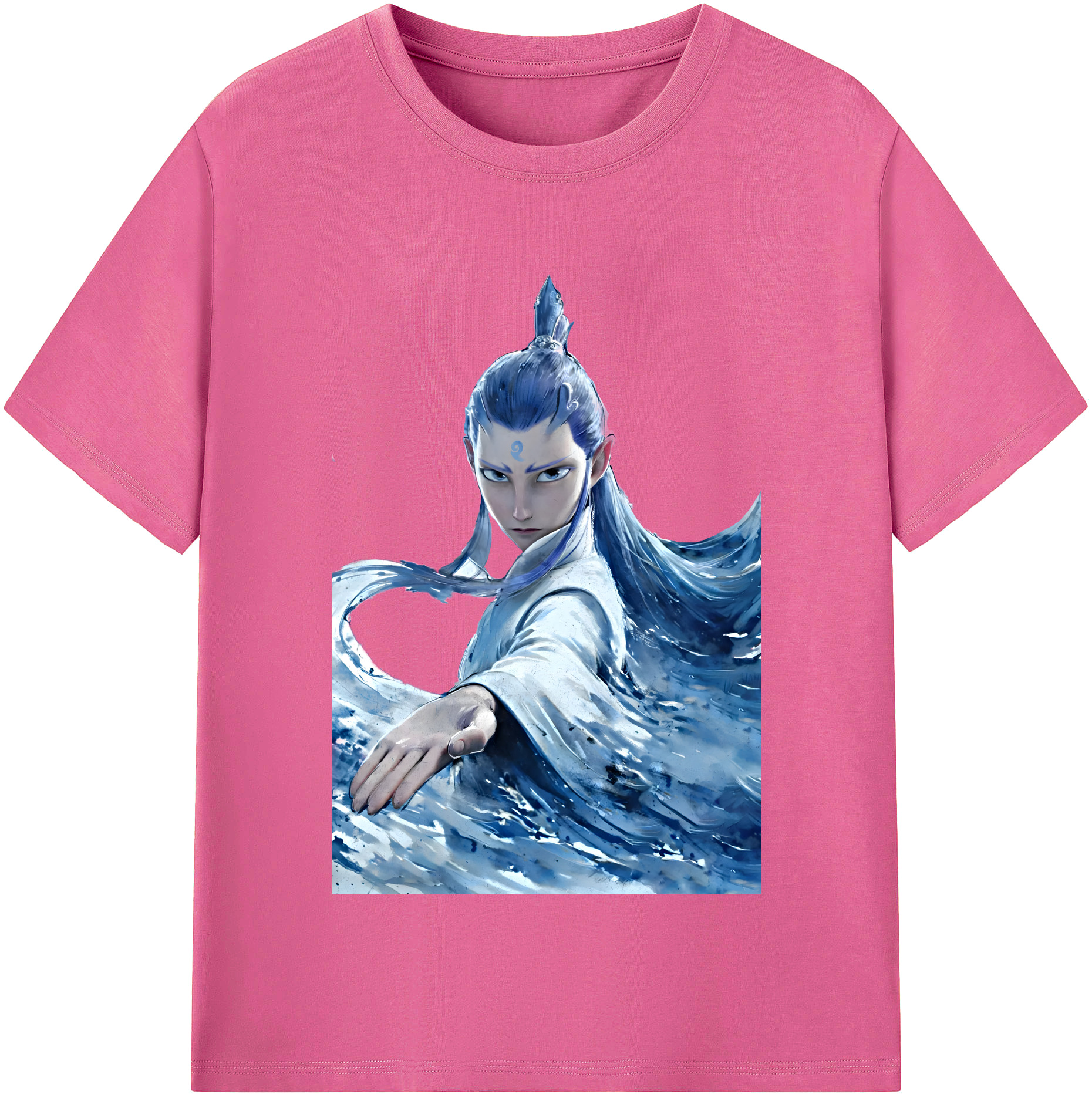 （画像用） Ne Zha 2 ナタ 魔童の大暴れ レディースカジュアルプリントTシャツ（綿100％）
