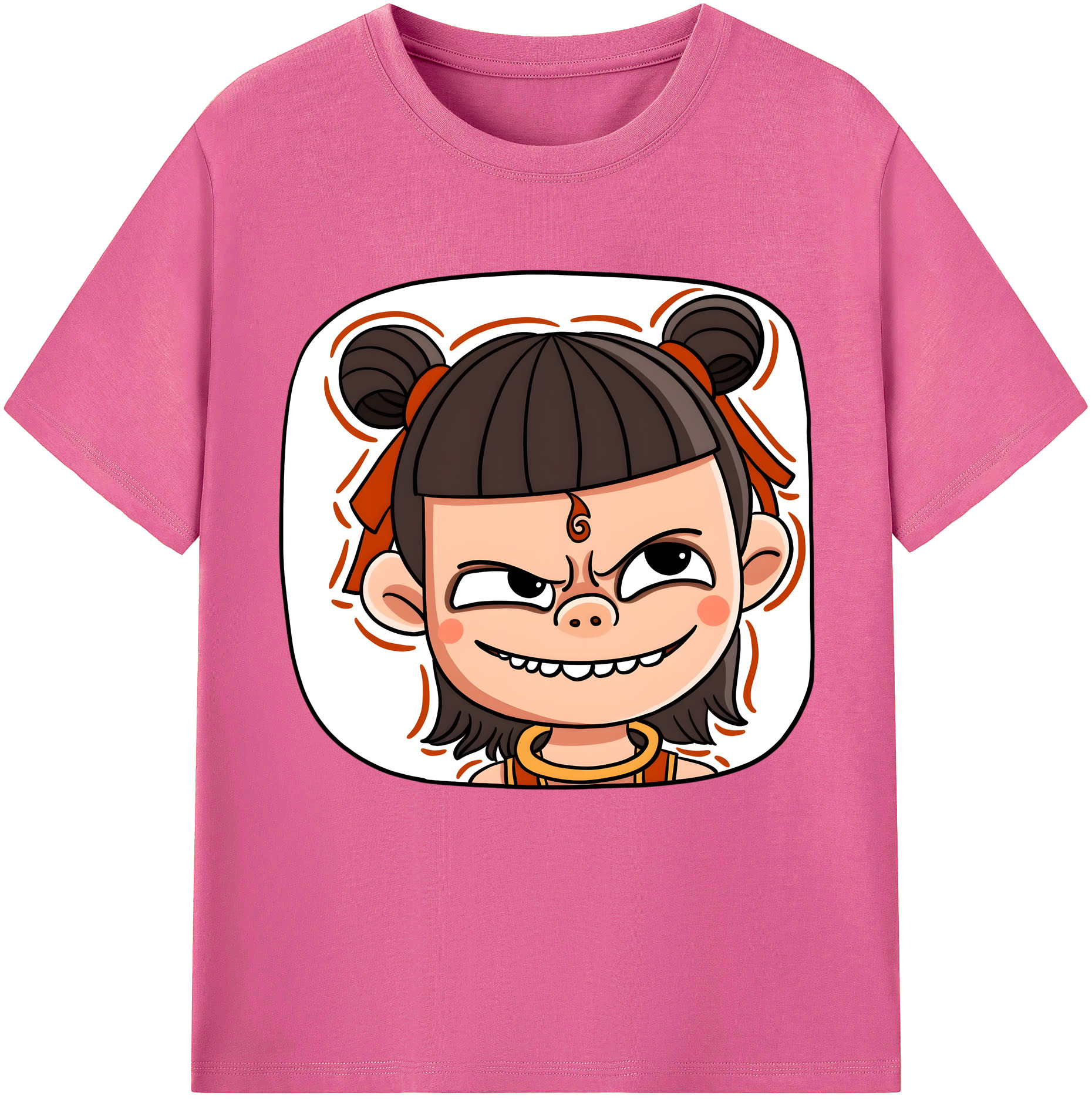 （画像用） Ne Zha 2 ナタ 魔童の大暴れ レディースカジュアルプリントTシャツ（綿100％）
