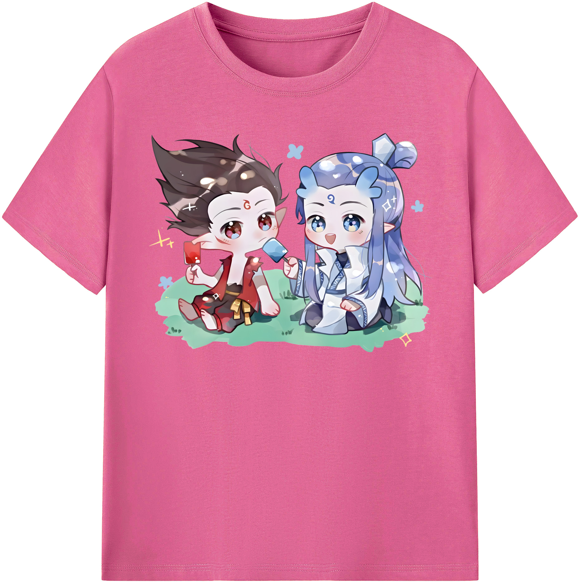 （画像用） Ne Zha 2 ナタ 魔童の大暴れ レディースカジュアルプリントTシャツ（綿100％）