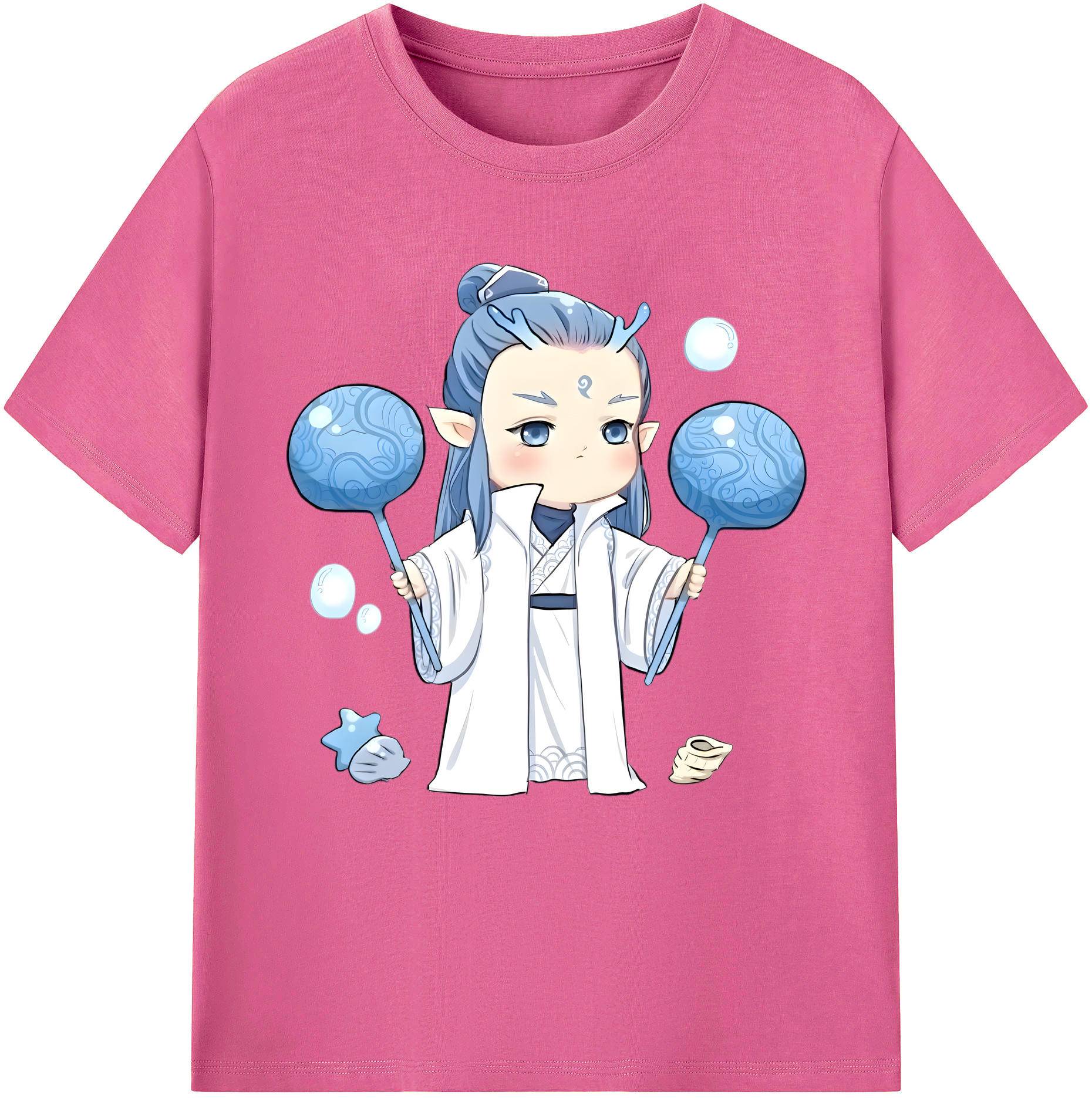 （画像用） Ne Zha 2 ナタ 魔童の大暴れ レディースカジュアルプリントTシャツ（綿100％）