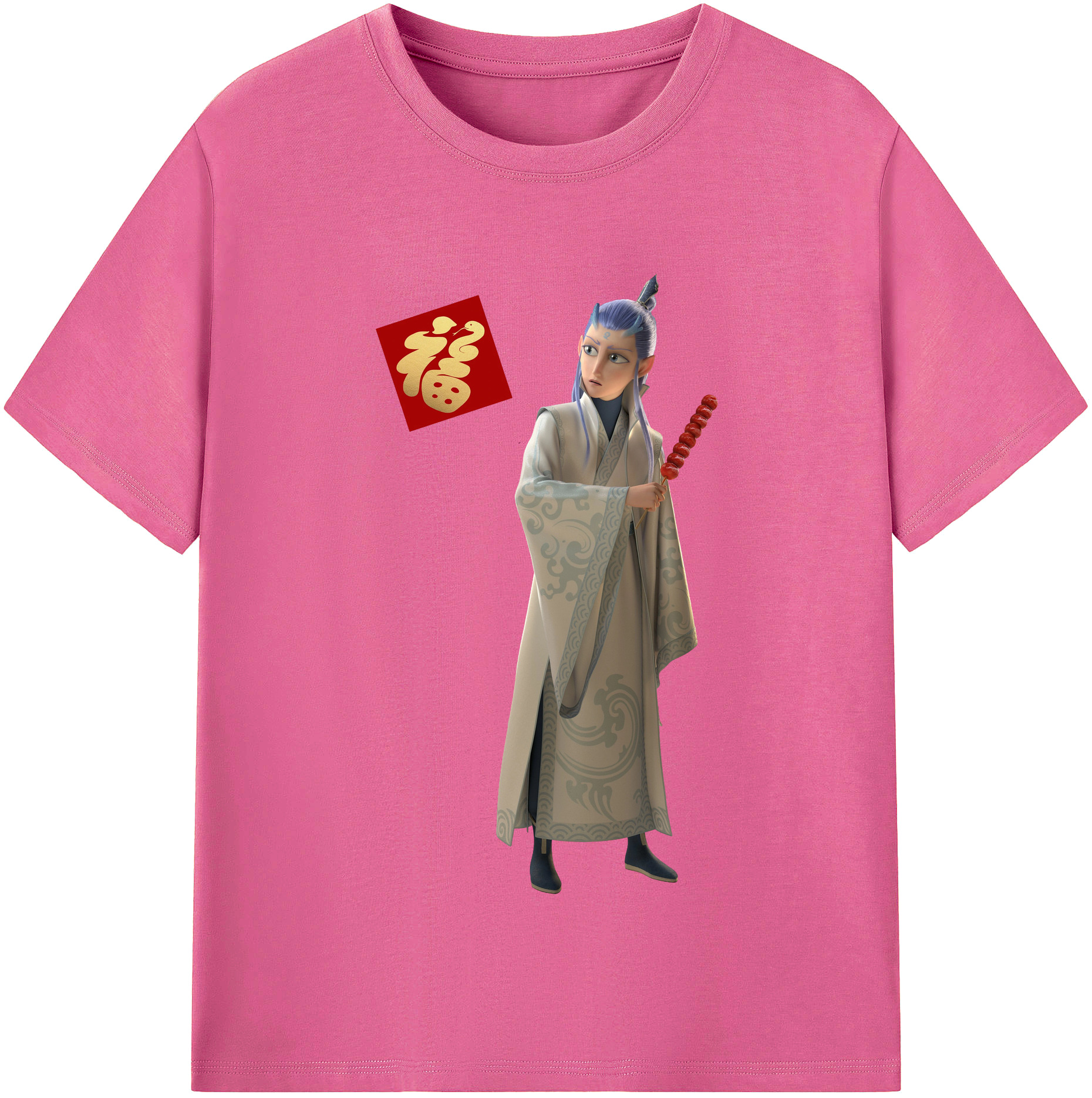 （画像用） Ne Zha 2 ナタ 魔童の大暴れ レディースカジュアルプリントTシャツ（綿100％）