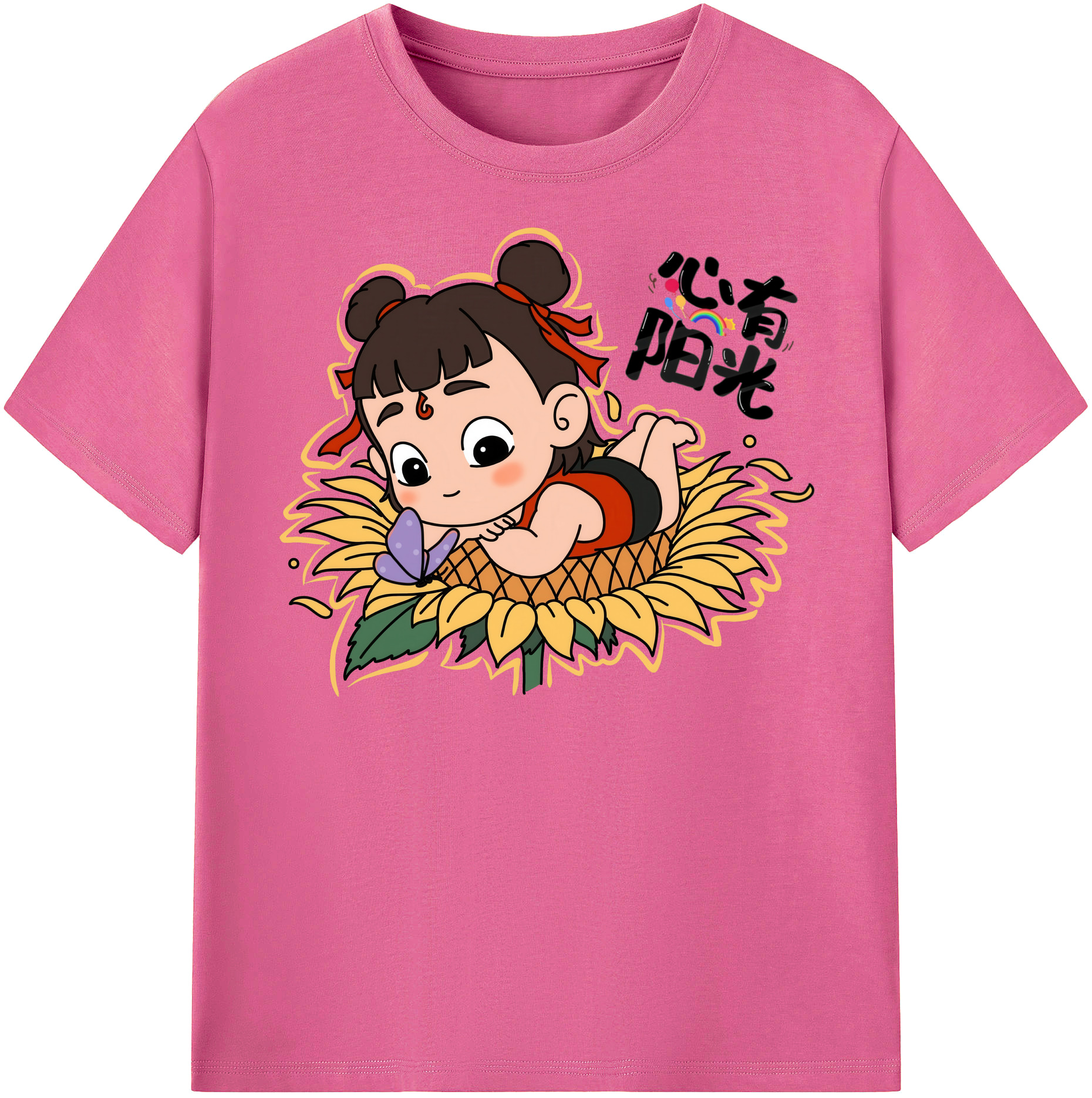 （画像用） Ne Zha 2 ナタ 魔童の大暴れ レディースカジュアルプリントTシャツ（綿100％）