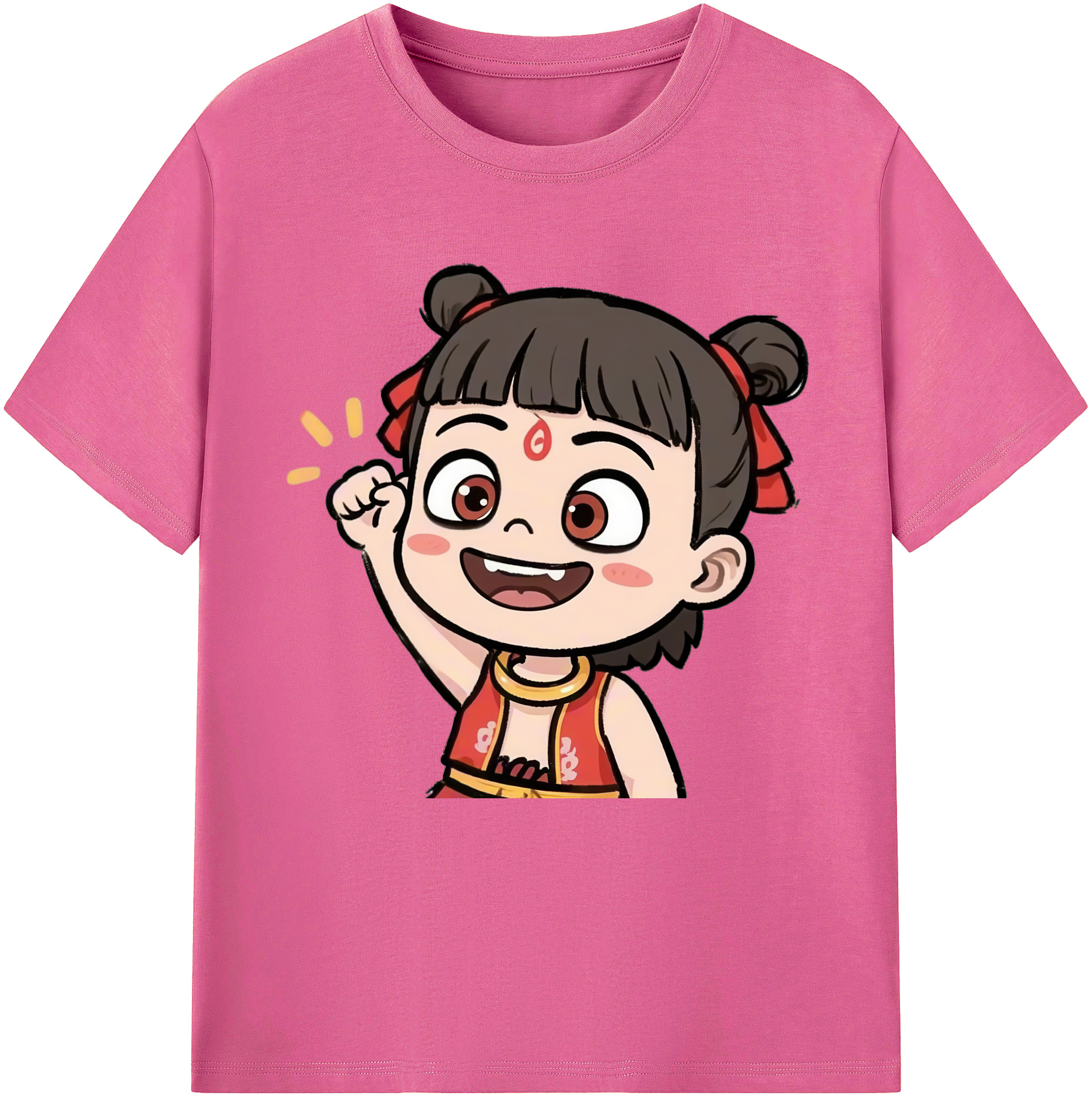 （画像用） Ne Zha 2 ナタ 魔童の大暴れ レディースカジュアルプリントTシャツ（綿100％）