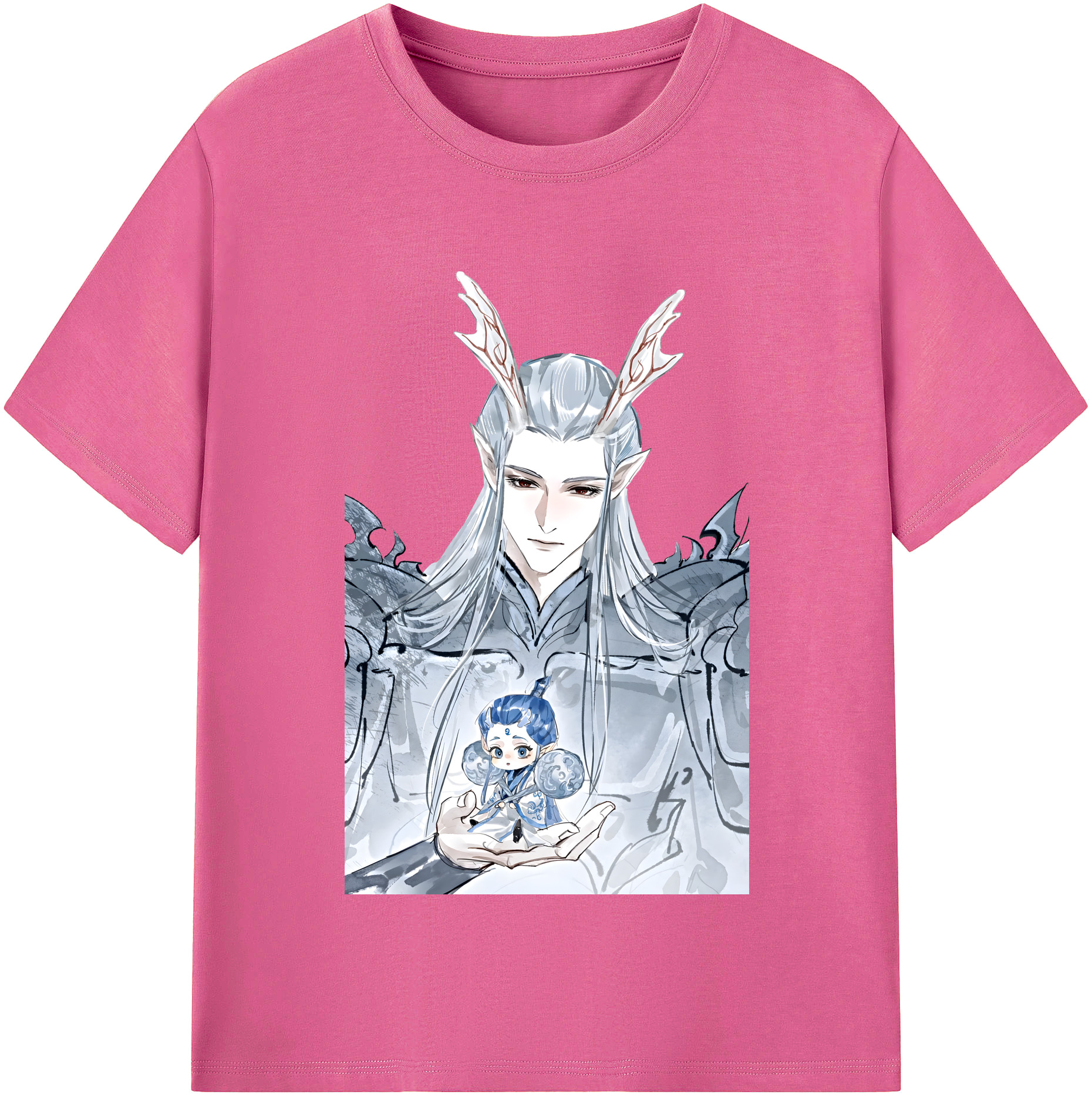 （画像用） Ne Zha 2 ナタ 魔童の大暴れ レディースカジュアルプリントTシャツ（綿100％）