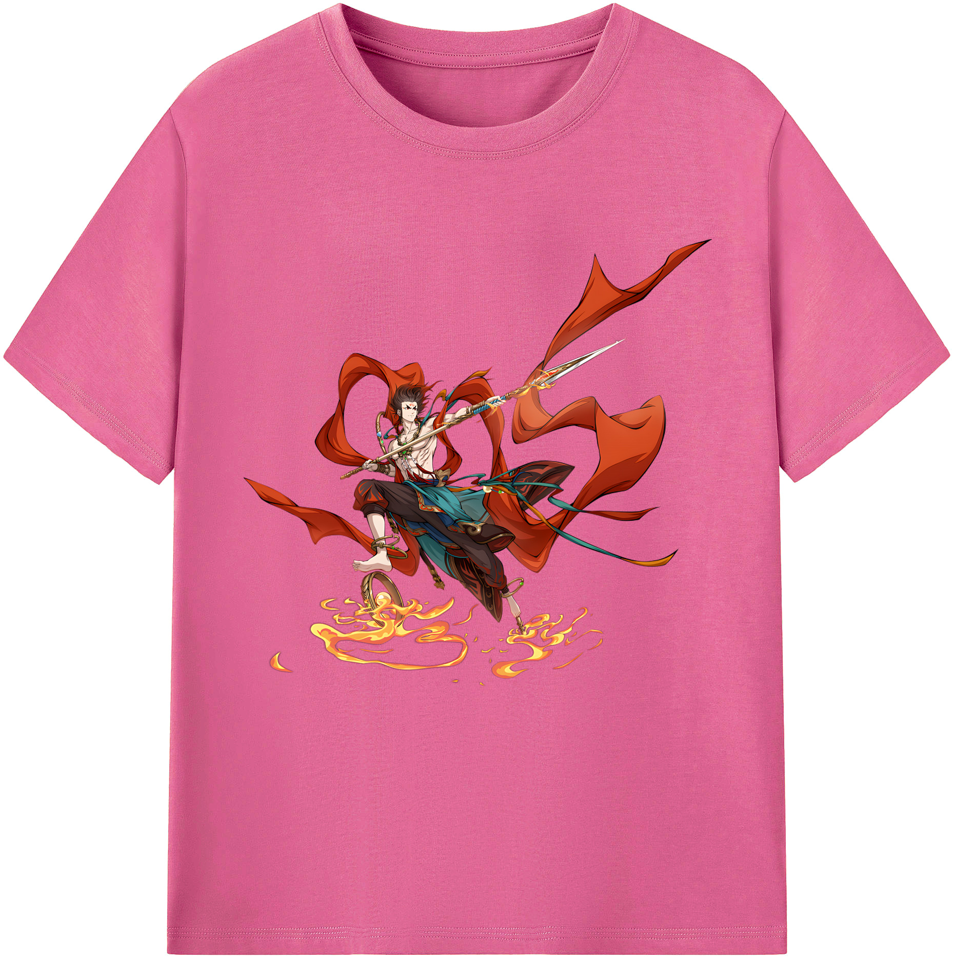 （画像用） Ne Zha 2 ナタ 魔童の大暴れ レディースカジュアルプリントTシャツ（綿100％）