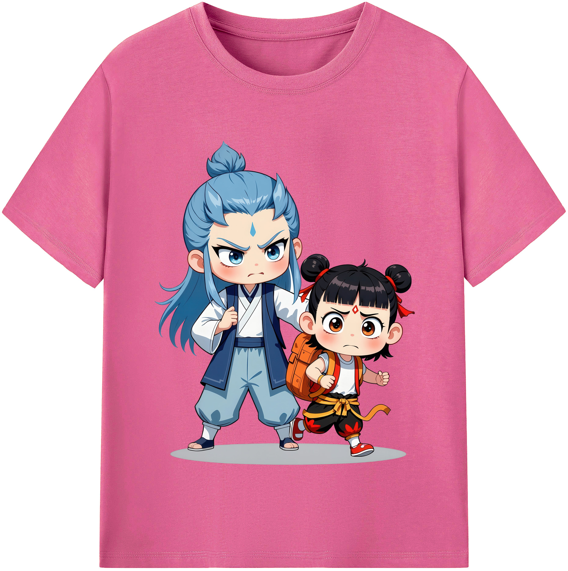 （画像用） Ne Zha 2 ナタ 魔童の大暴れ レディースカジュアルプリントTシャツ（綿100％）