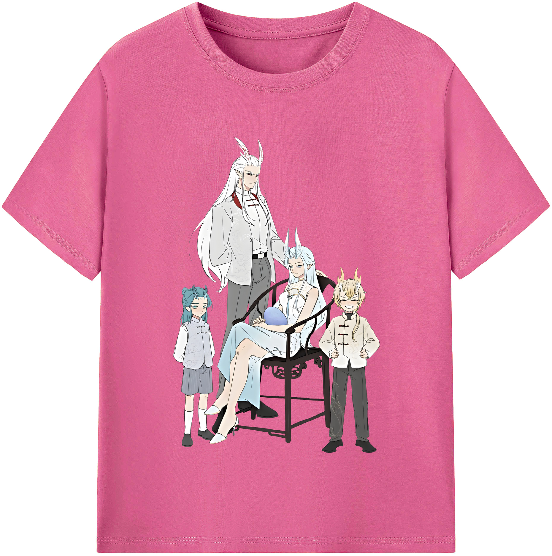 （画像用） Ne Zha 2 ナタ 魔童の大暴れ レディースカジュアルプリントTシャツ（綿100％）