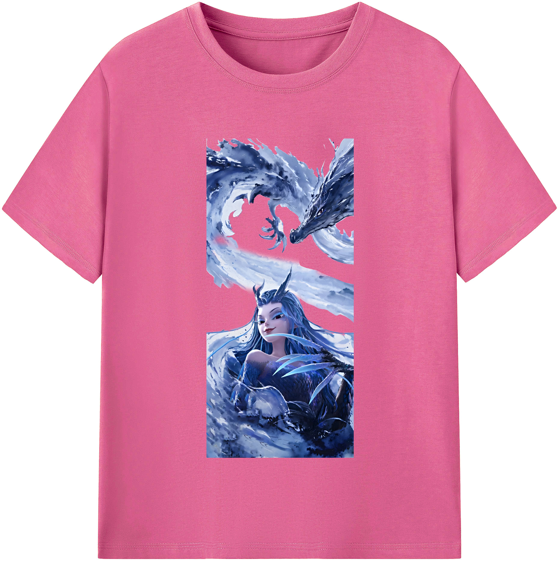 （画像用） Ne Zha 2 ナタ 魔童の大暴れ レディースカジュアルプリントTシャツ（綿100％）