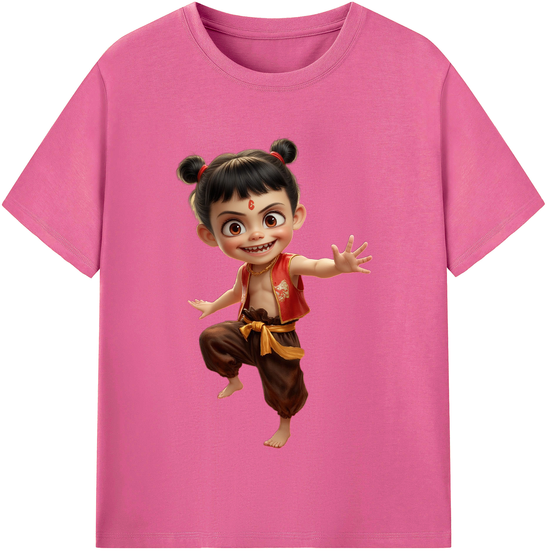 （画像用） Ne Zha 2 ナタ 魔童の大暴れ レディースカジュアルプリントTシャツ（綿100％）