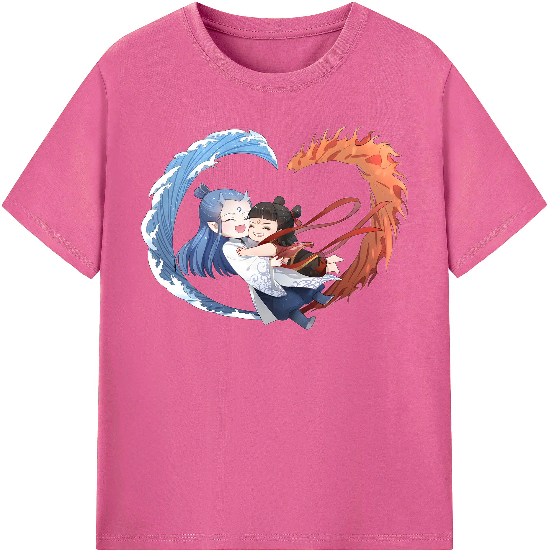 （画像用） Ne Zha 2 ナタ 魔童の大暴れ レディースカジュアルプリントTシャツ（綿100％）