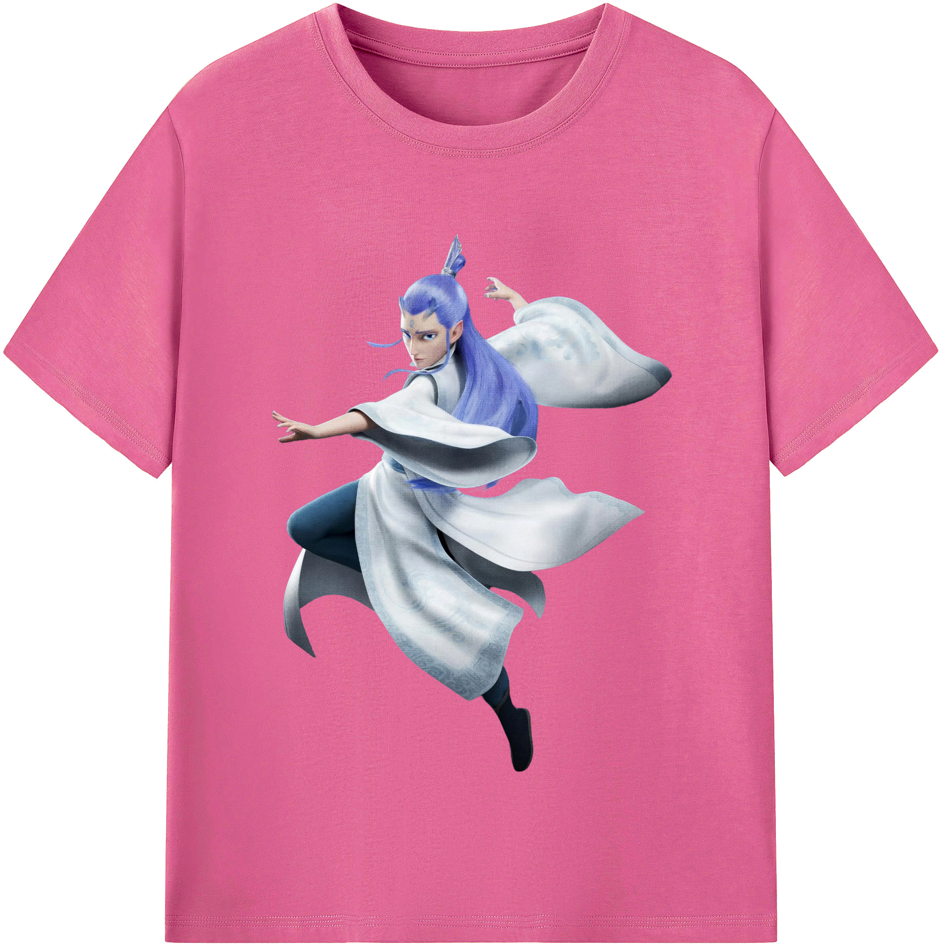 （画像用） Ne Zha 2 ナタ 魔童の大暴れ レディースカジュアルプリントTシャツ（綿100％）