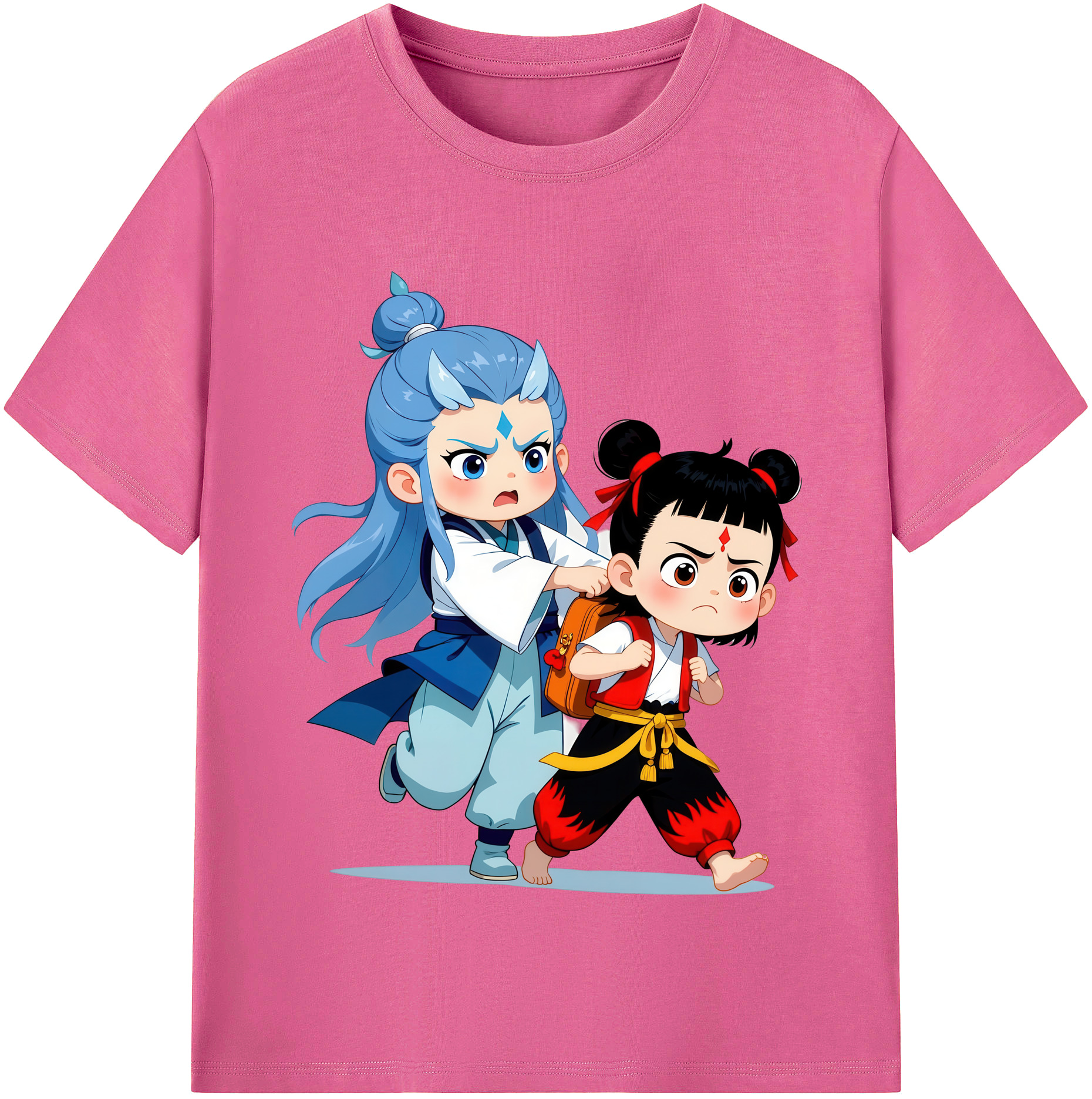 （画像用） Ne Zha 2 ナタ 魔童の大暴れ レディースカジュアルプリントTシャツ（綿100％）