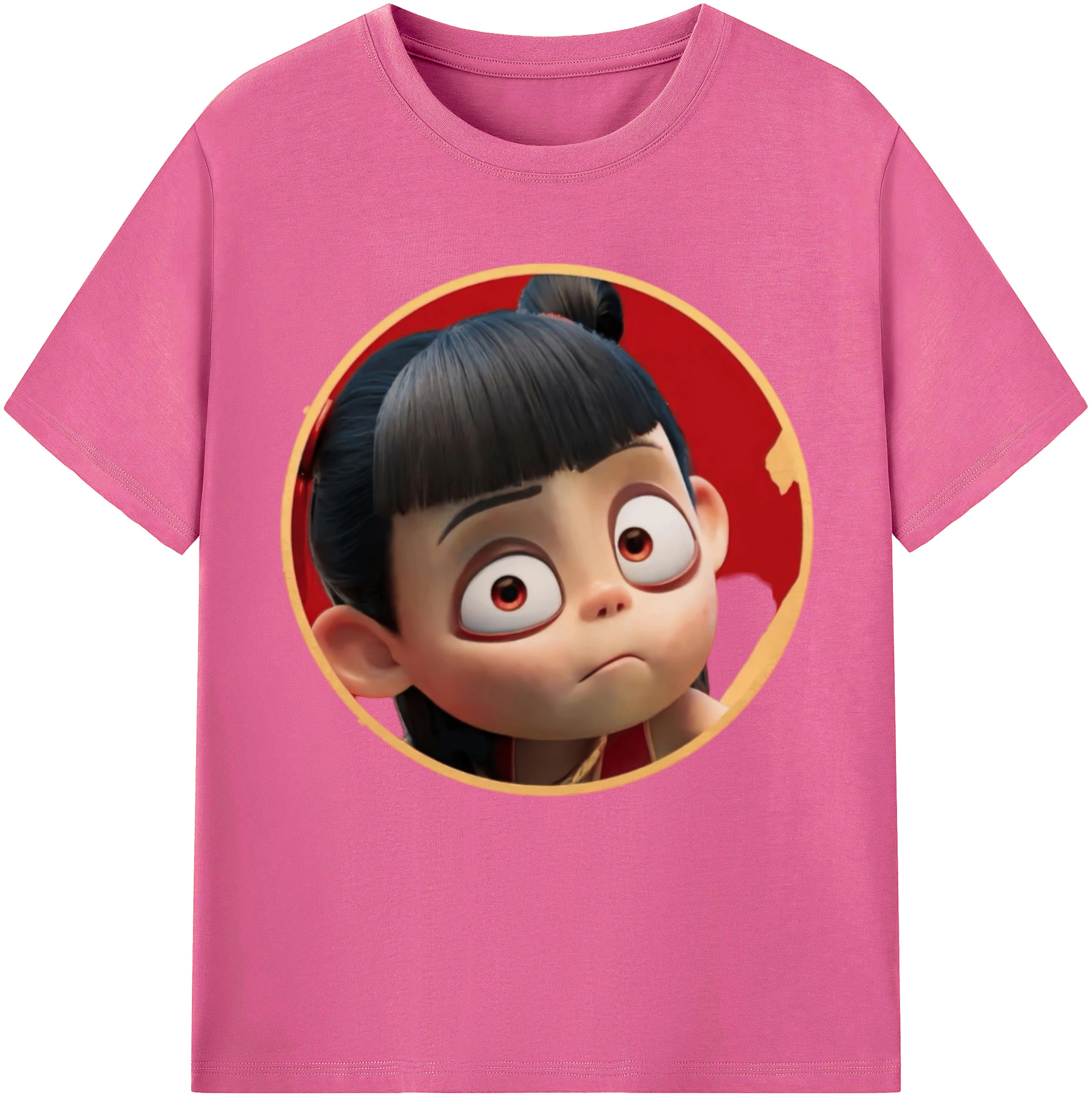 （画像用） Ne Zha 2 ナタ 魔童の大暴れ レディースカジュアルプリントTシャツ（綿100％）
