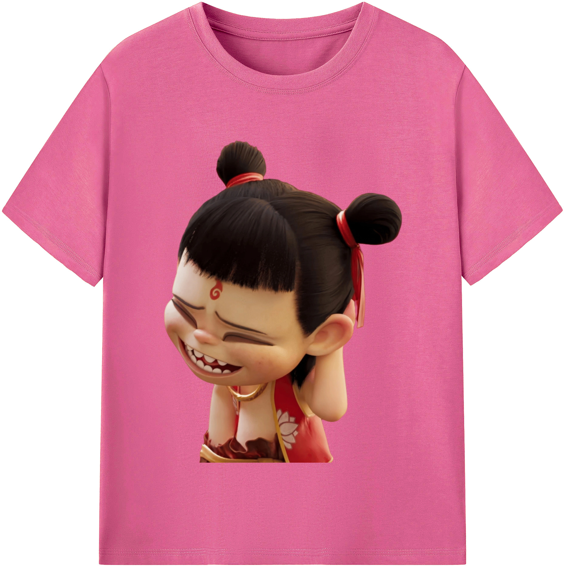 （画像用） Ne Zha 2 ナタ 魔童の大暴れ レディースカジュアルプリントTシャツ（綿100％）