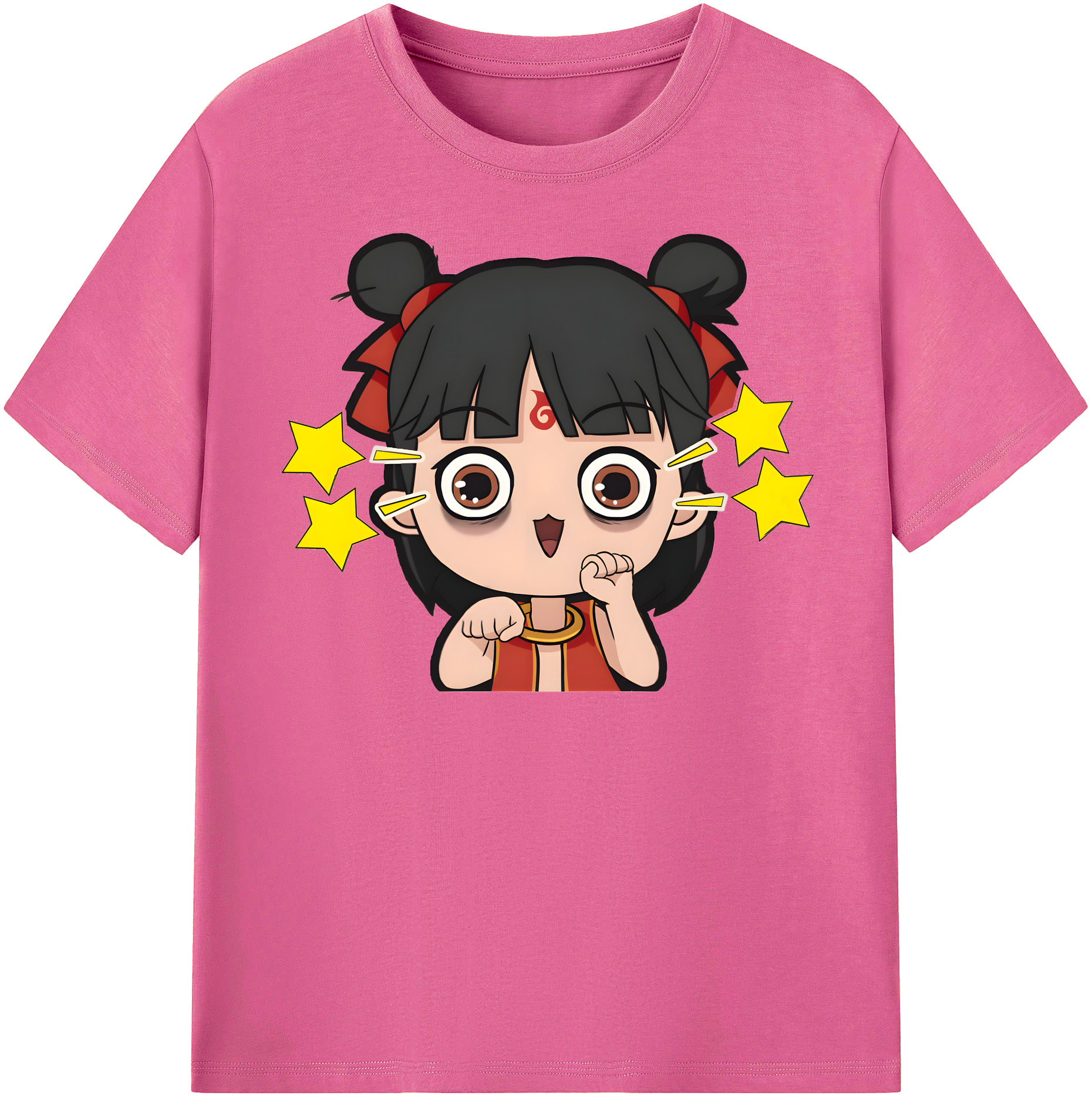（画像用） Ne Zha 2 ナタ 魔童の大暴れ レディースカジュアルプリントTシャツ（綿100％）