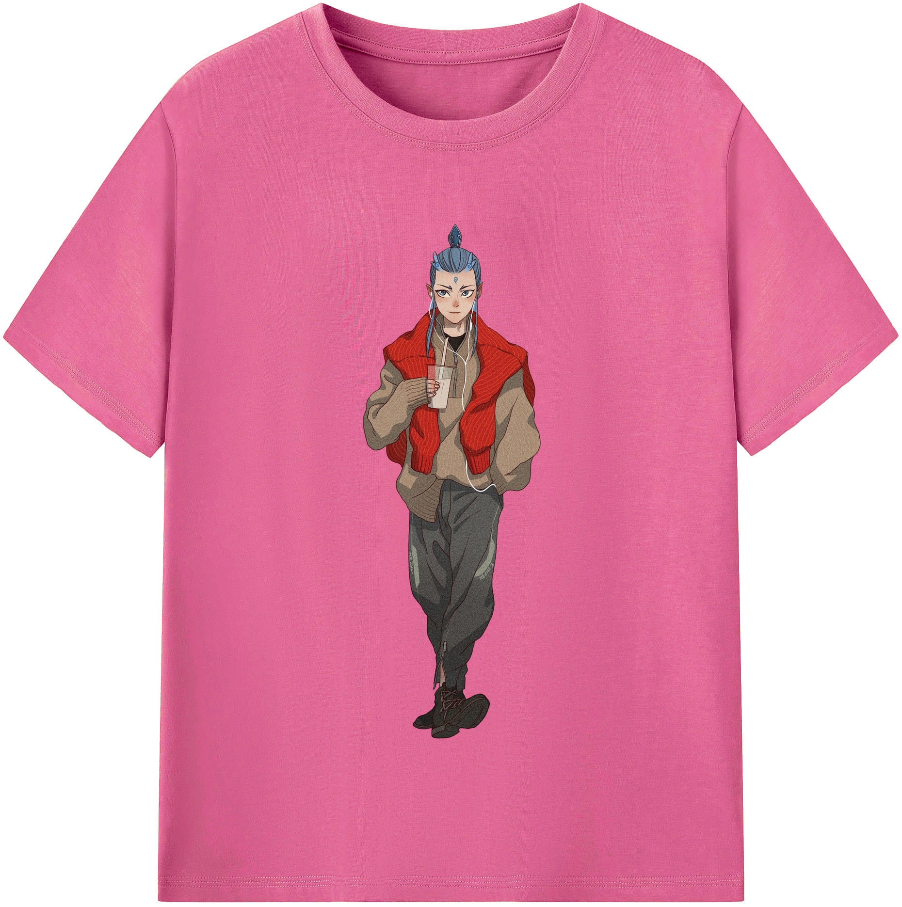 （画像用） Ne Zha 2 ナタ 魔童の大暴れ レディースカジュアルプリントTシャツ（綿100％）