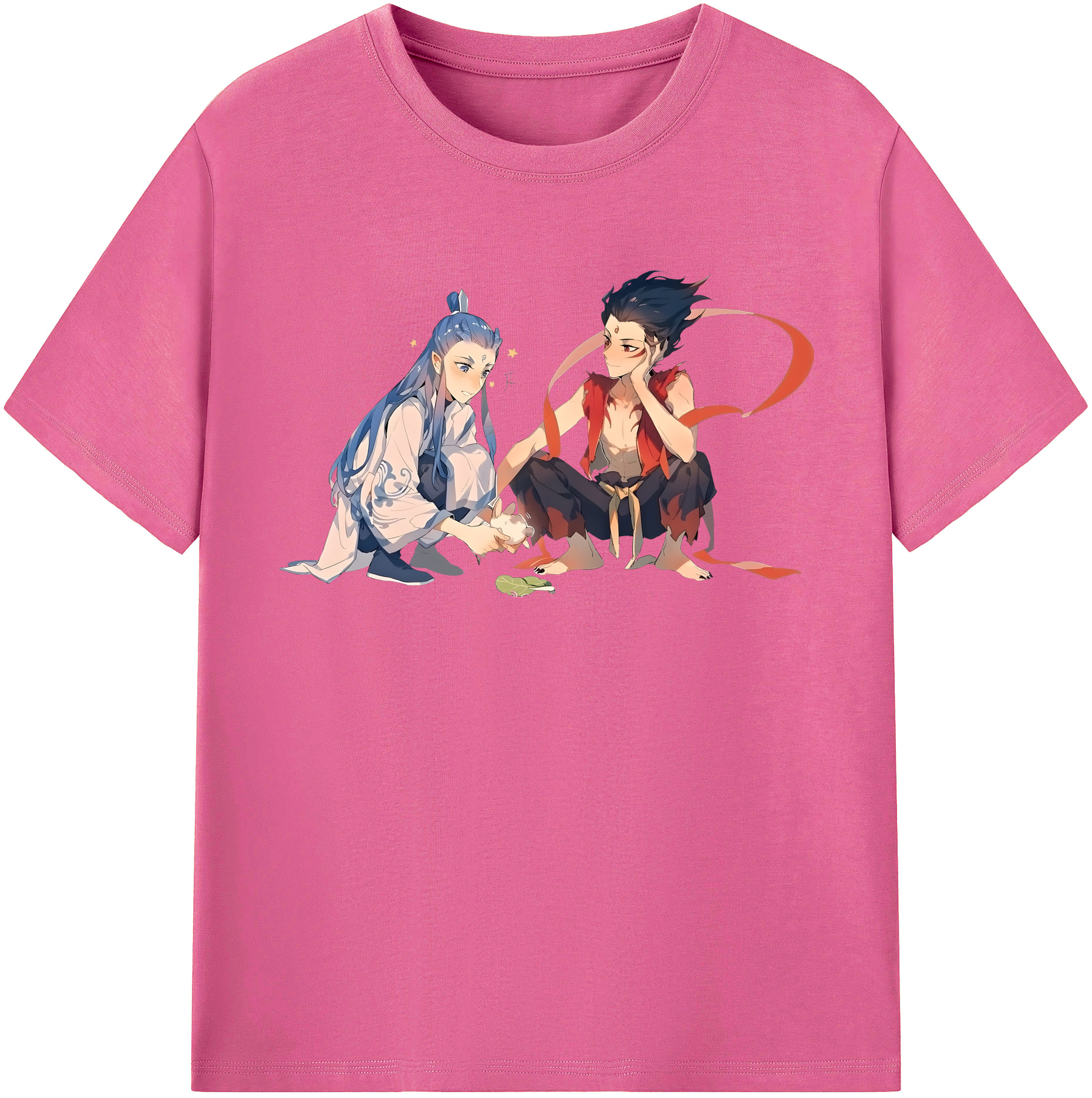 （画像用） Ne Zha 2 ナタ 魔童の大暴れ レディースカジュアルプリントTシャツ（綿100％）