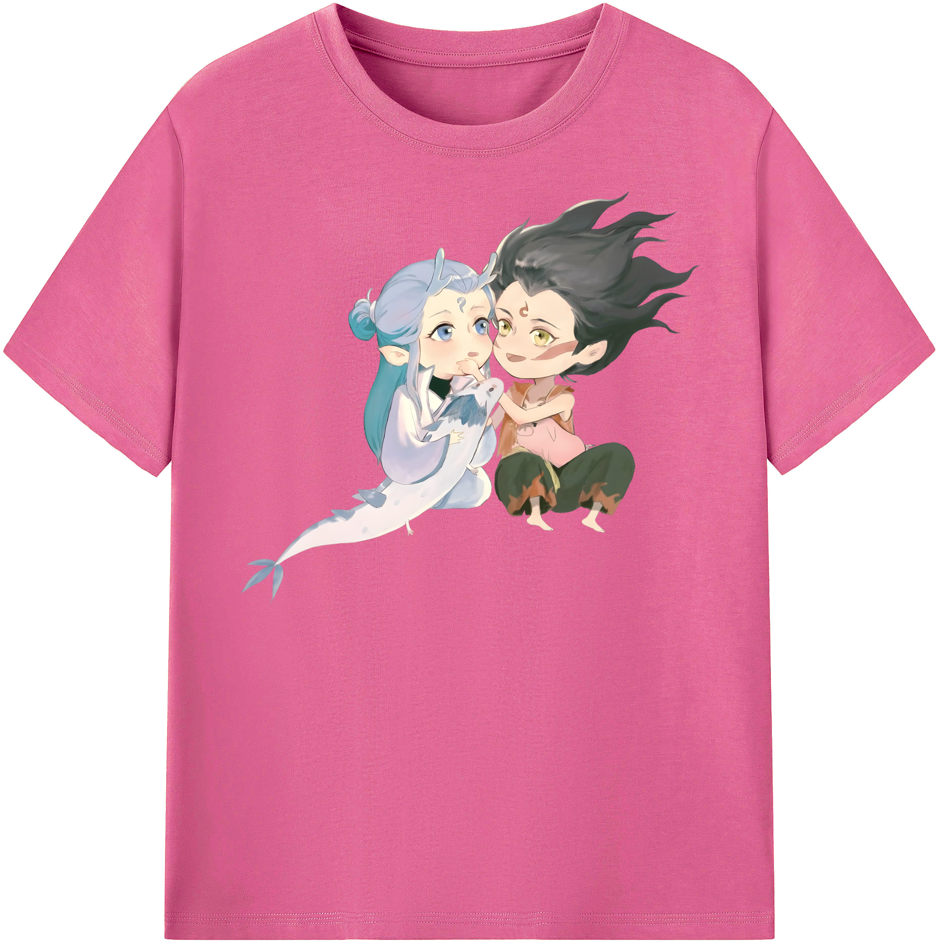 （画像用） Ne Zha 2 ナタ 魔童の大暴れ レディースカジュアルプリントTシャツ（綿100％）
