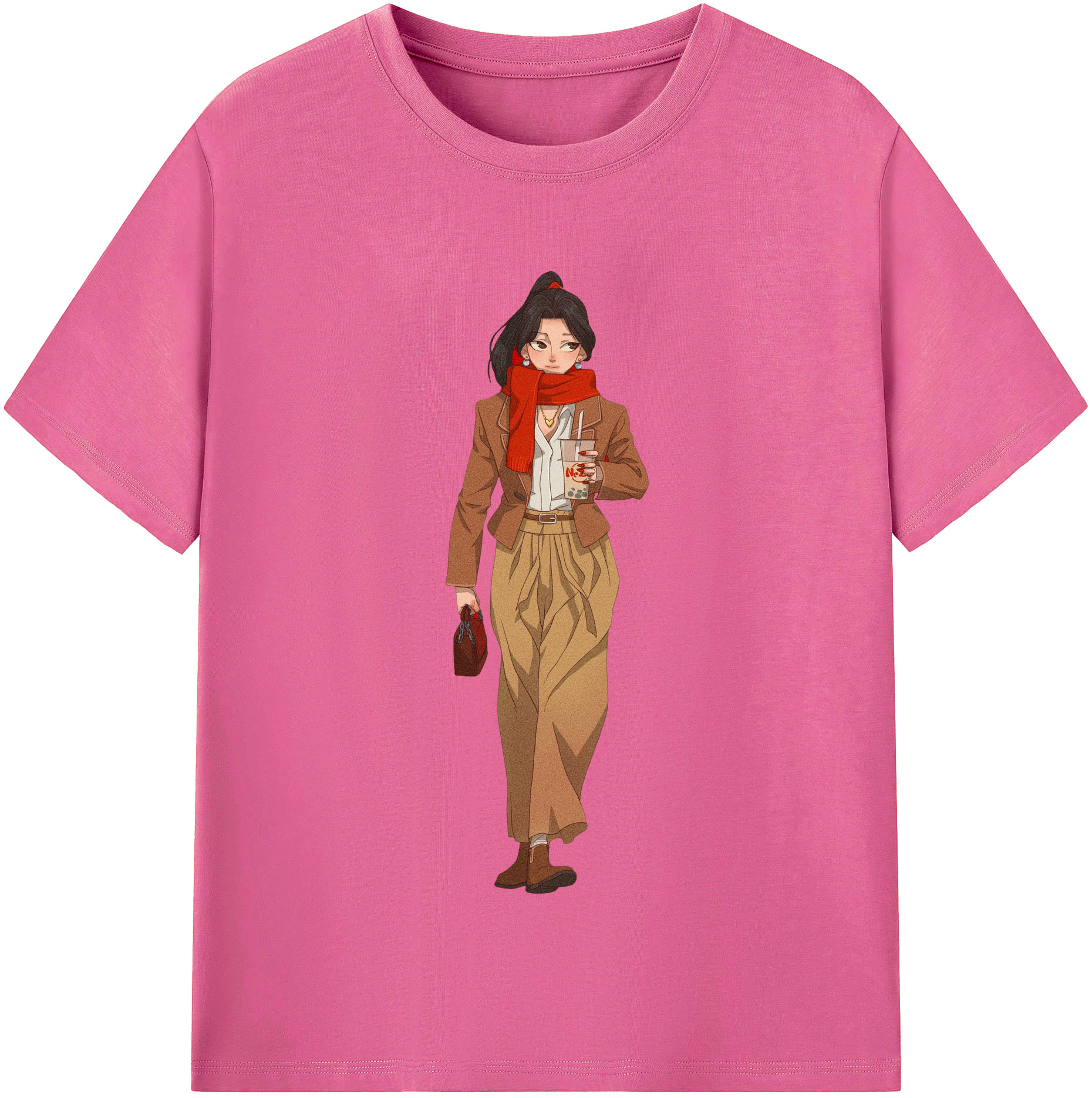 （画像用） Ne Zha 2 ナタ 魔童の大暴れ レディースカジュアルプリントTシャツ（綿100％）