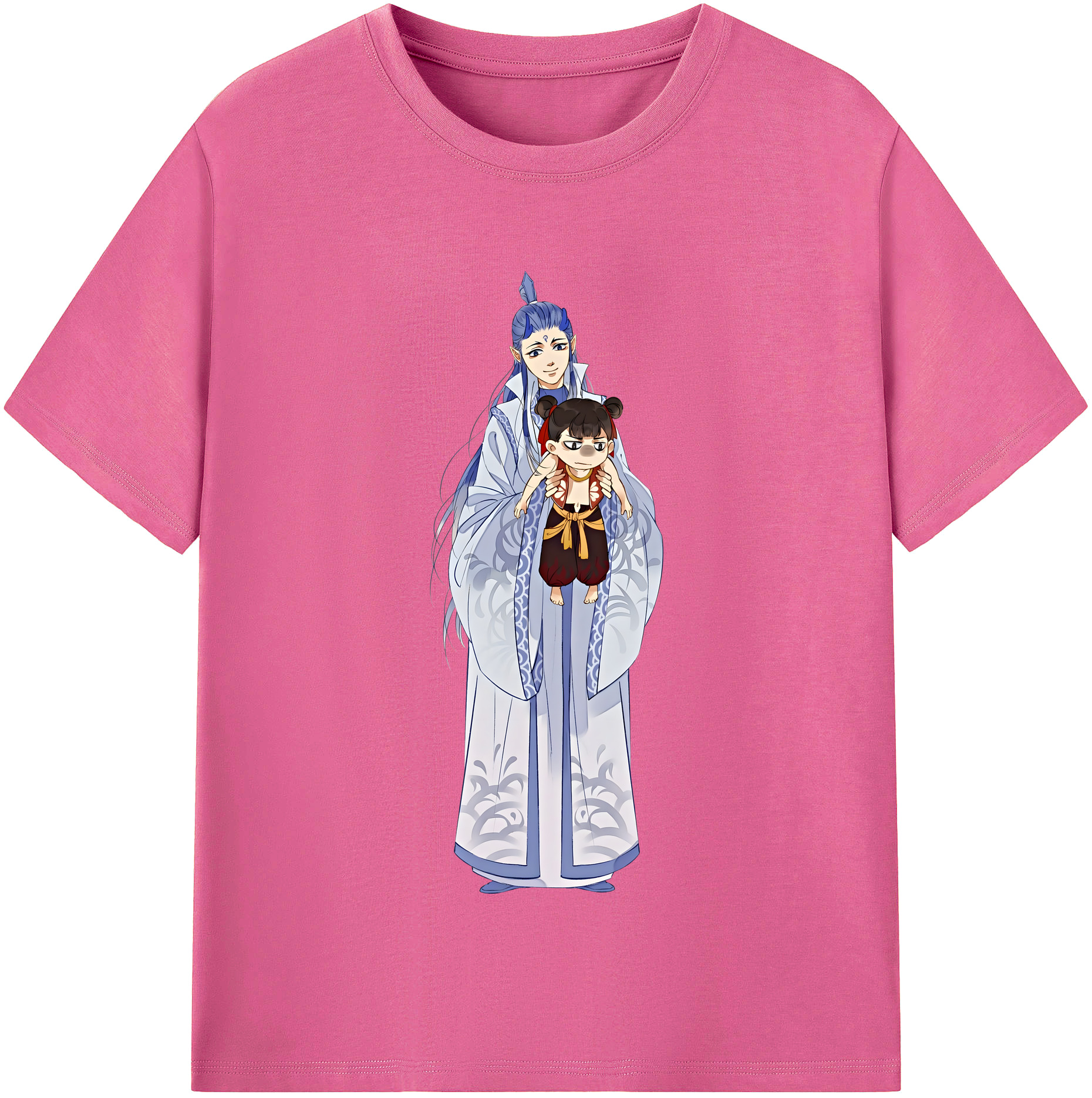（画像用） Ne Zha 2 ナタ 魔童の大暴れ レディースカジュアルプリントTシャツ（綿100％）